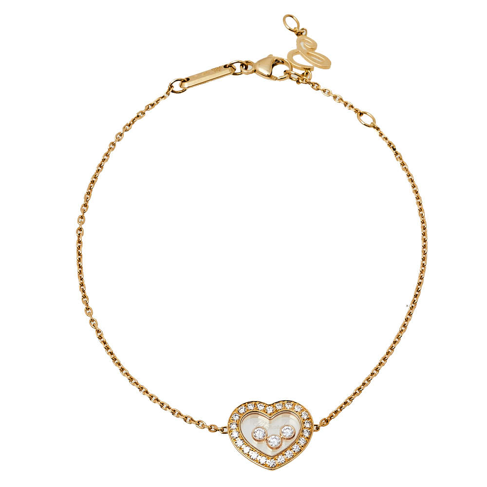 Chopard Happy Diamonds Icons 18K Yellow Gold Chain Link Bracelet