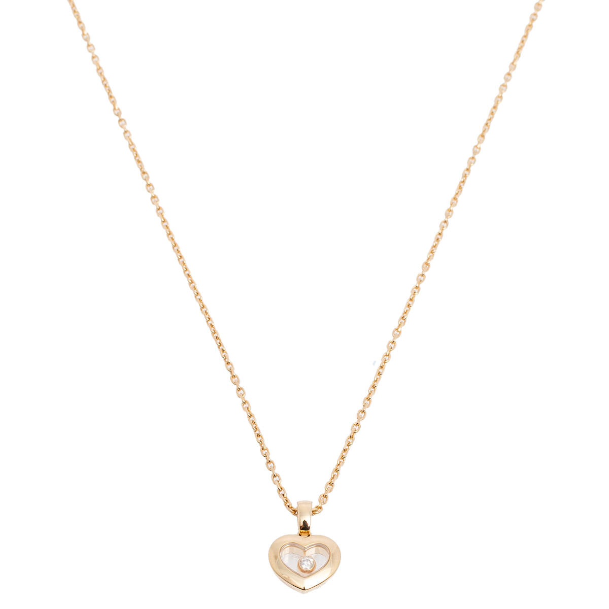 Chopard Happy Diamonds Icons 18k Yellow Gold Heart Pendant Necklace