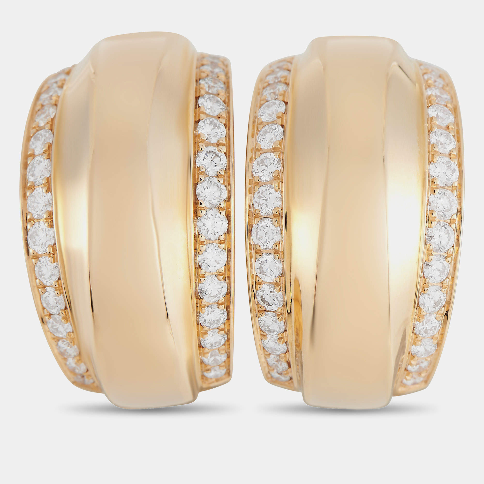 Pre Owned Chopard La Strada 18K Yellow Gold 1.39 ct Diamond Earrings