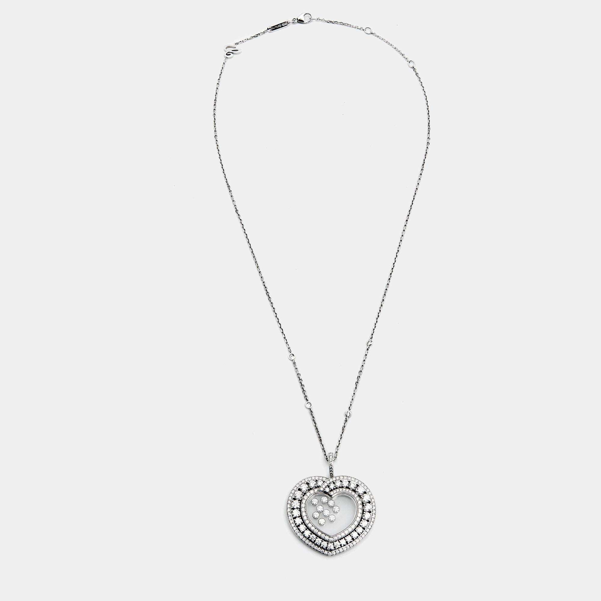 Chopard Happy Diamonds 18k White Gold Pendant Necklace Chopard TLC