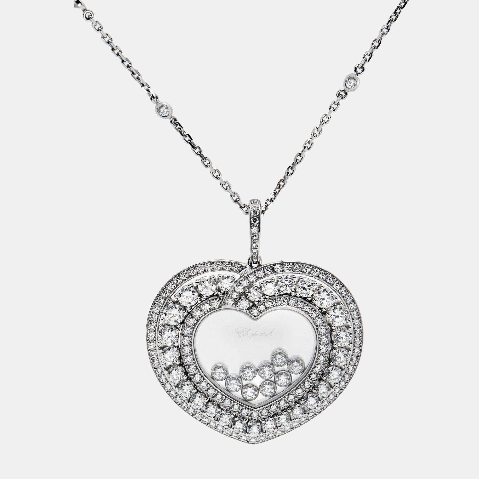 Chopard Happy Diamonds 18k White Gold Pendant Necklace