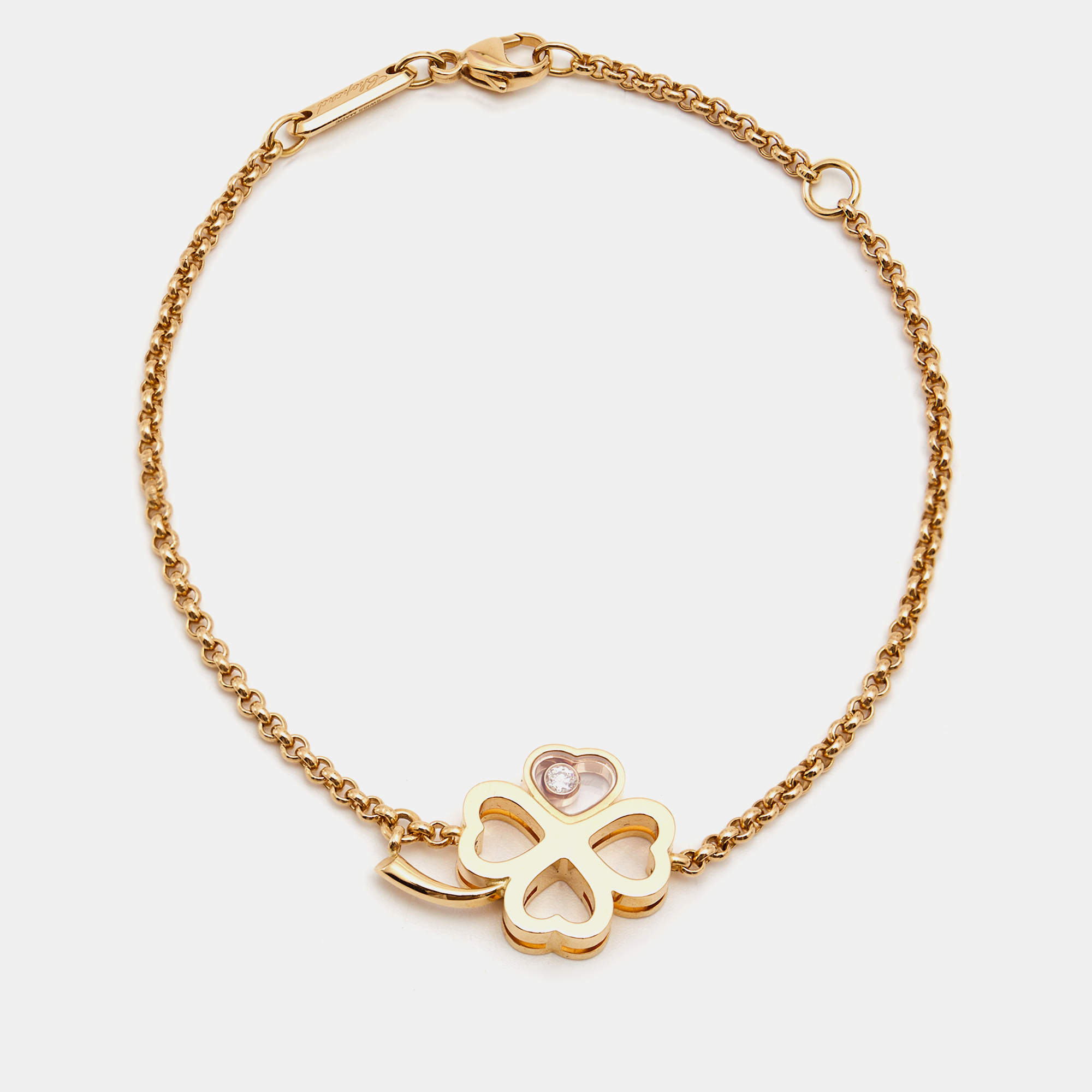 Chopard Happy Diamonds Clover 18k Rose Gold Bracelet