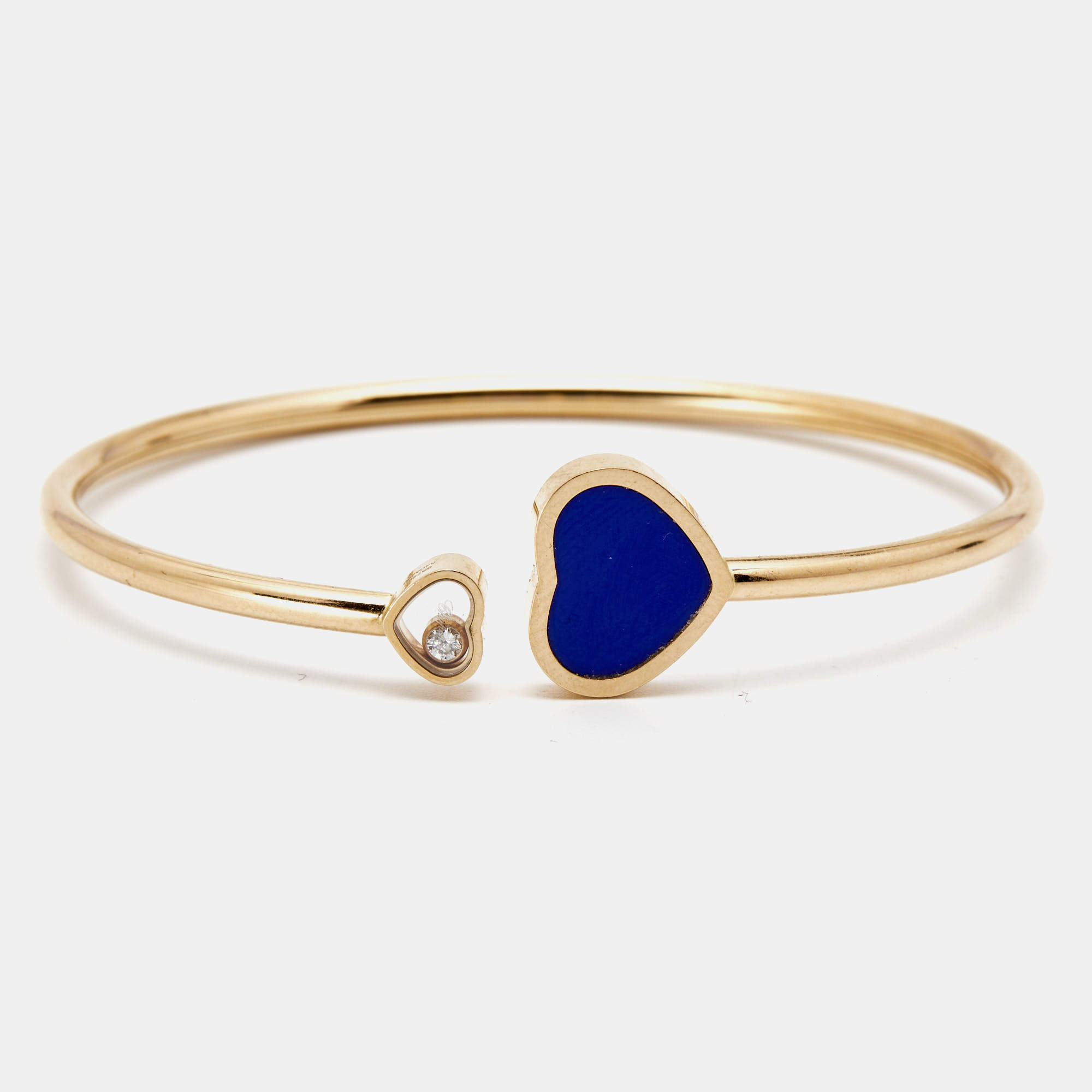 Chopard Happy Hearts Lapis Lazuli Diamond 18k Rose Gold Bracelet
