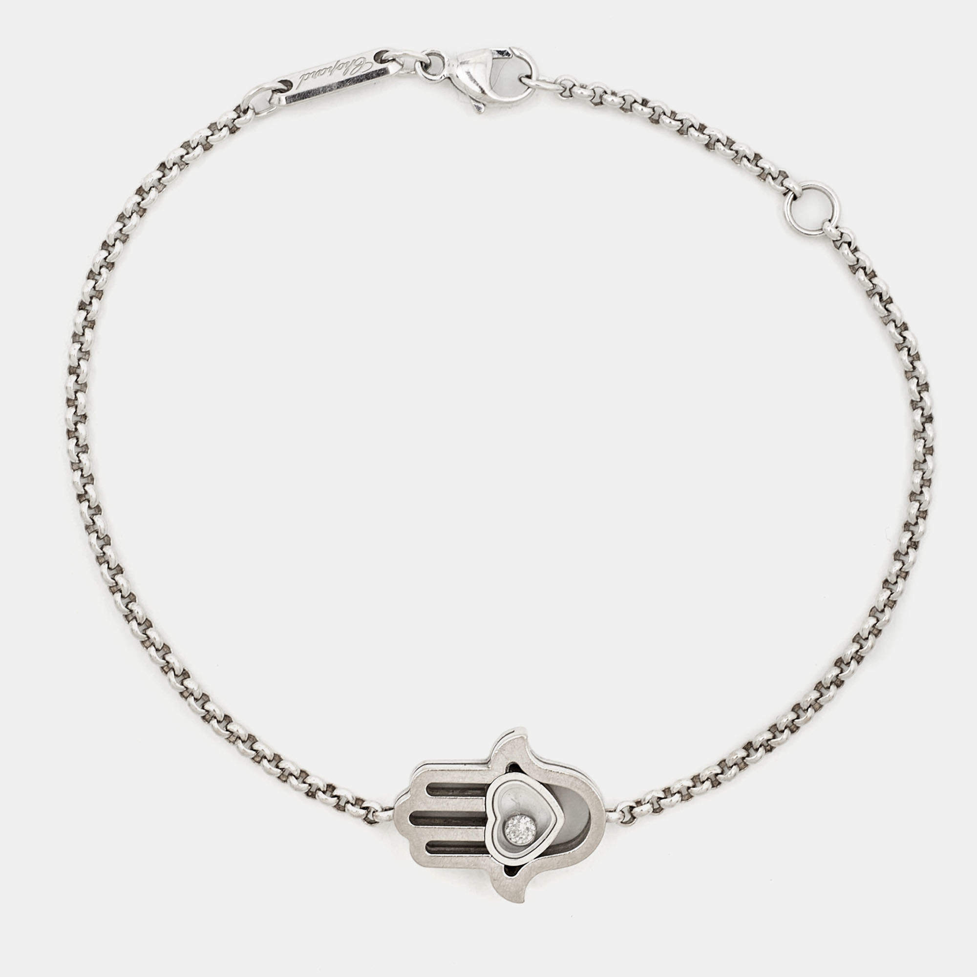 Chopard Happy Diamond Good Luck 18k White Gold Bracelet