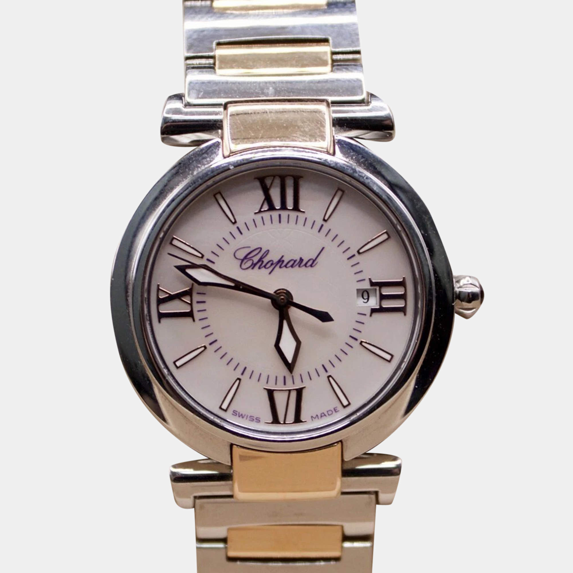 Chopard MOP 18K Rose Gold Stainless Steel Imperiale Quartz Women's Wristwatch 28 mm