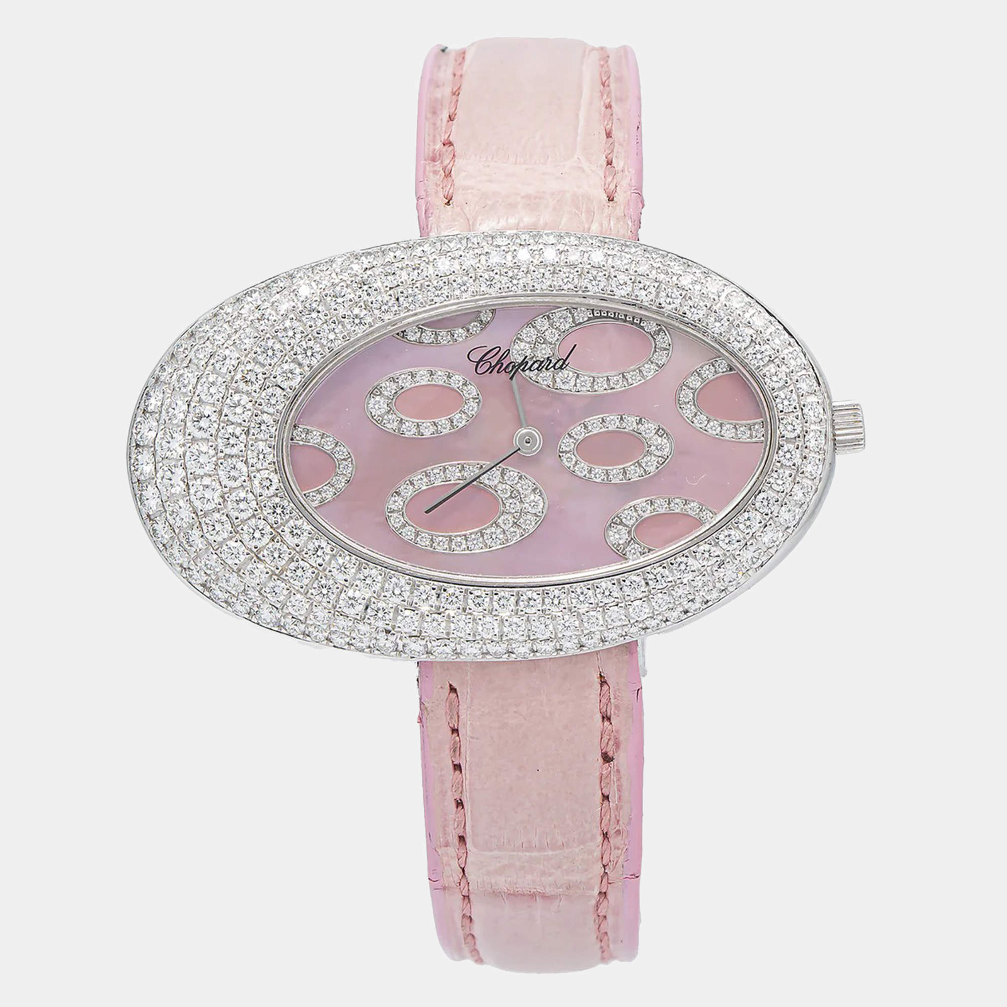 Chopard Classique 139109-1003 Quartz Pink Diamond Stainless Steel Women's Wristwatch 45mm