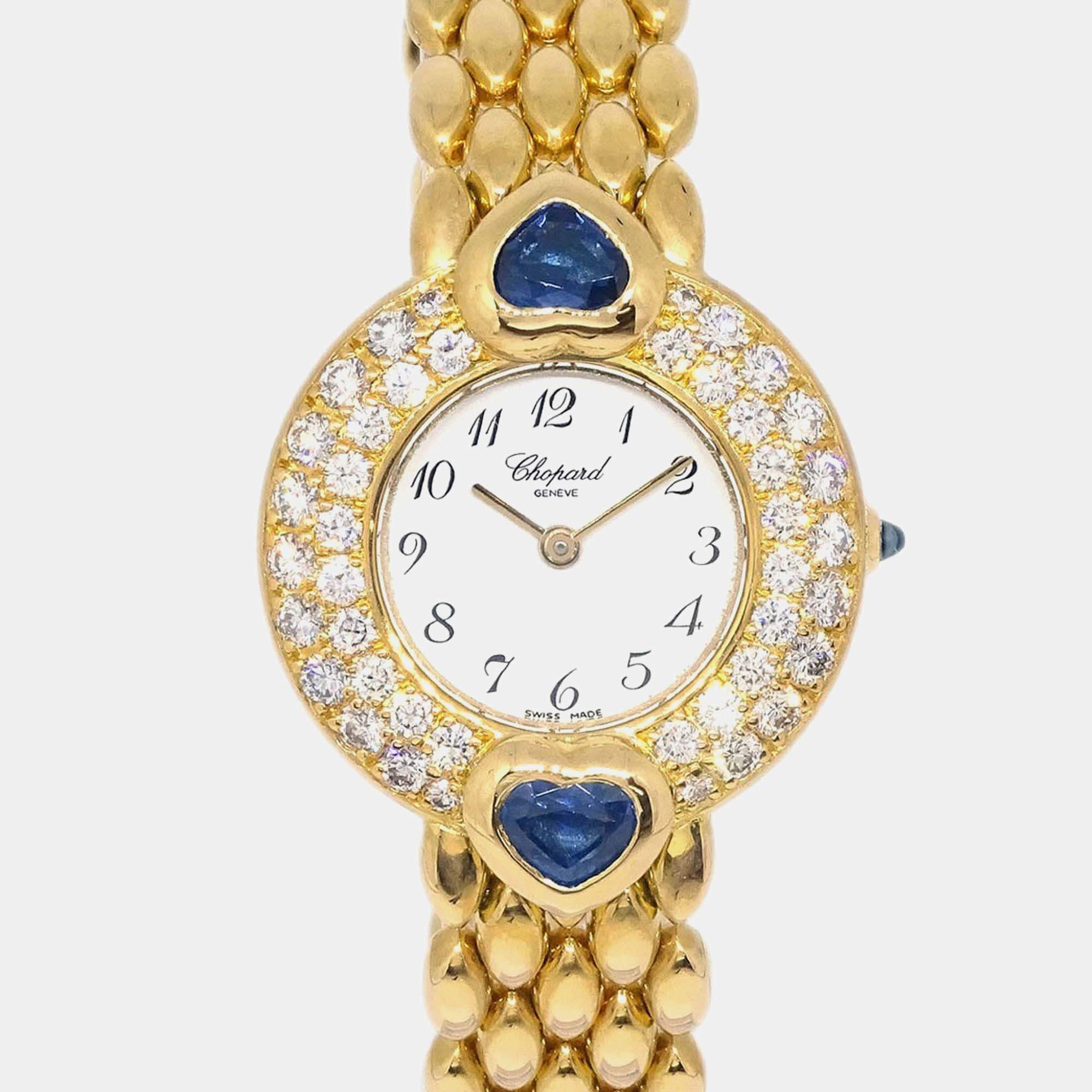 Pre Owned Chopard 10/5352-23 Quartz 18k Yellow Gold Women's Wristwatch 23 mm