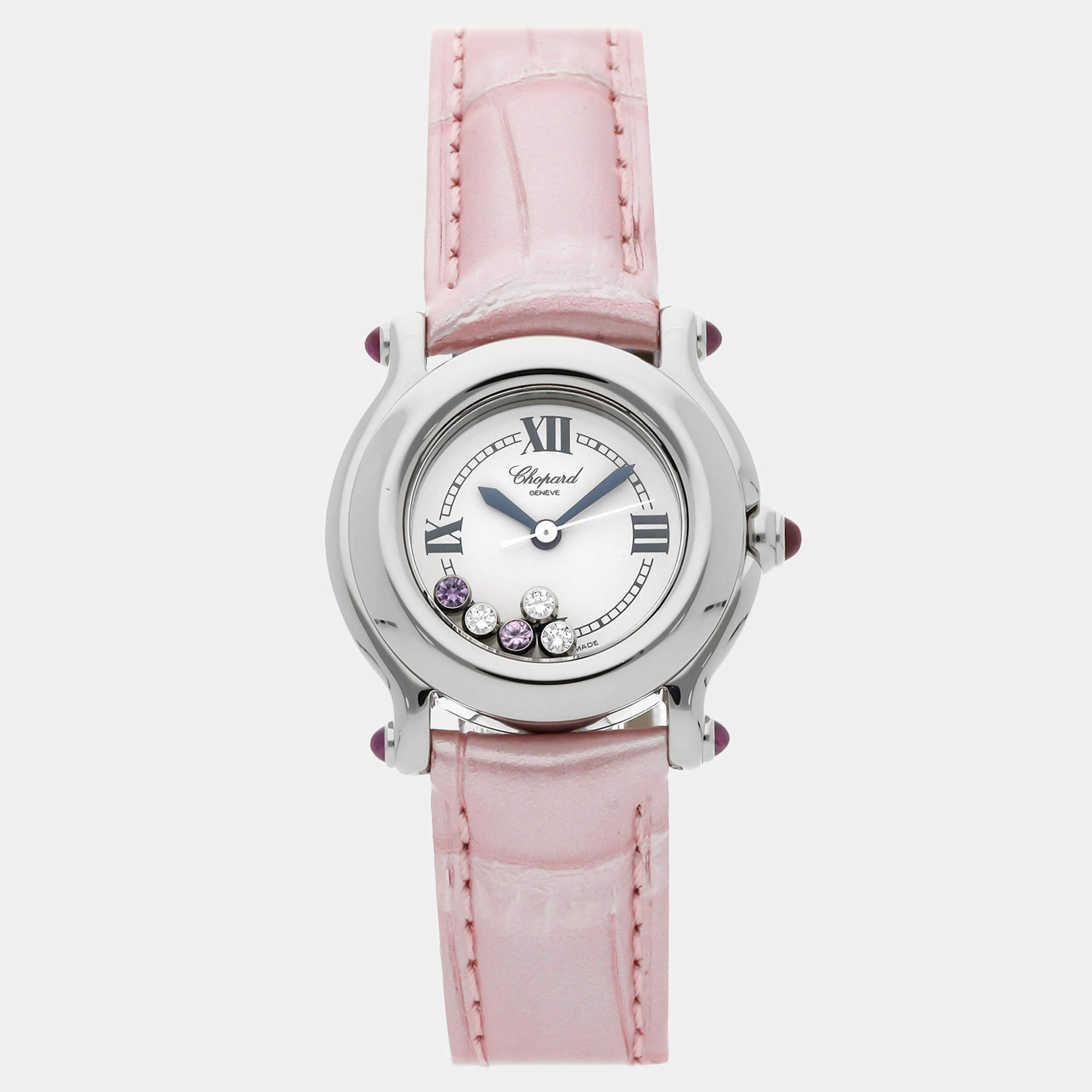 مملوكة مسبقًا ساعة يد نسائية شوبارد هابي سبورت 27/8245-42 ألماس كوارتز مستعملة 26 مم