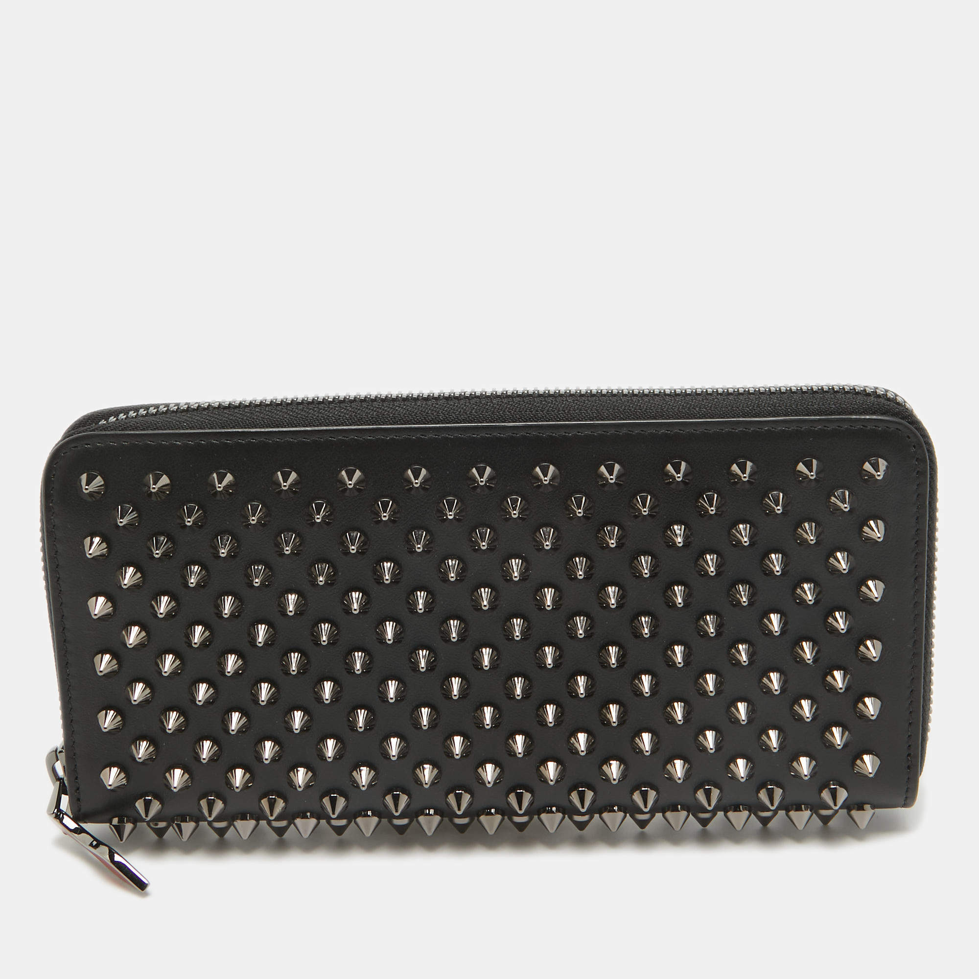 Christian Louboutin Black Leather Panettone Continental Wallet