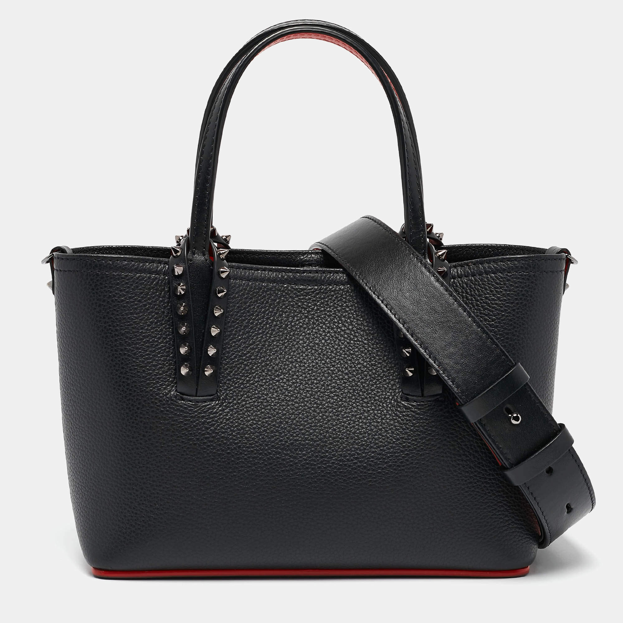 Christian Louboutin Black Leather Mini Cabata Tote