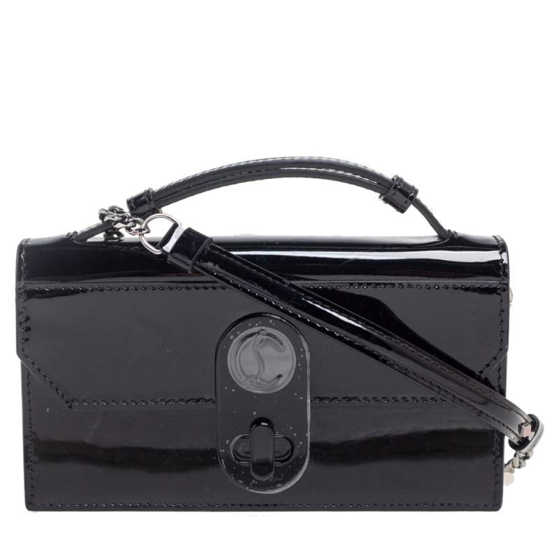 Christian Louboutin Black Patent Leather Elisa Crossbody Bag