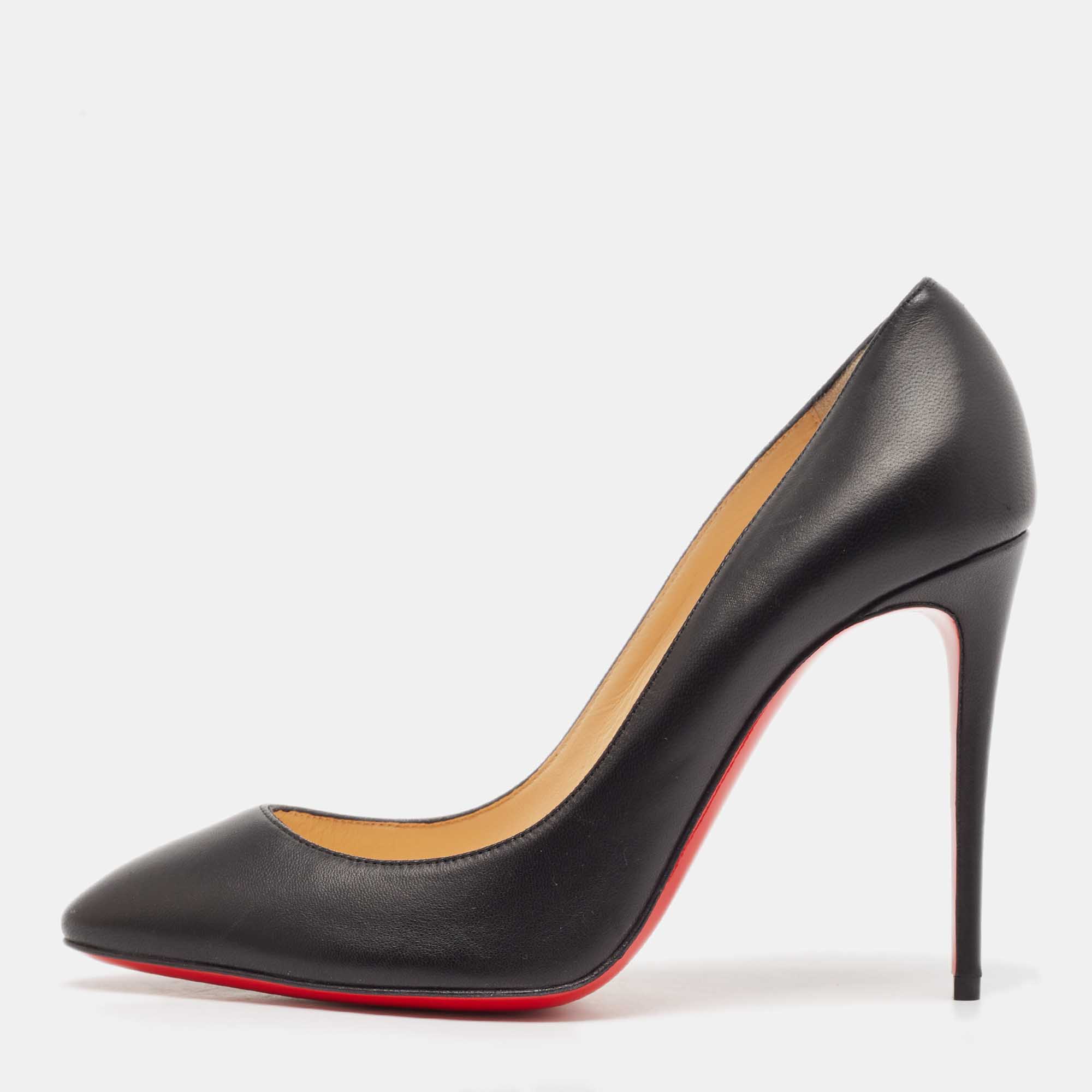 مملوكة مسبقًا Christian Louboutin Black Leather Eloise Pumps Size 39