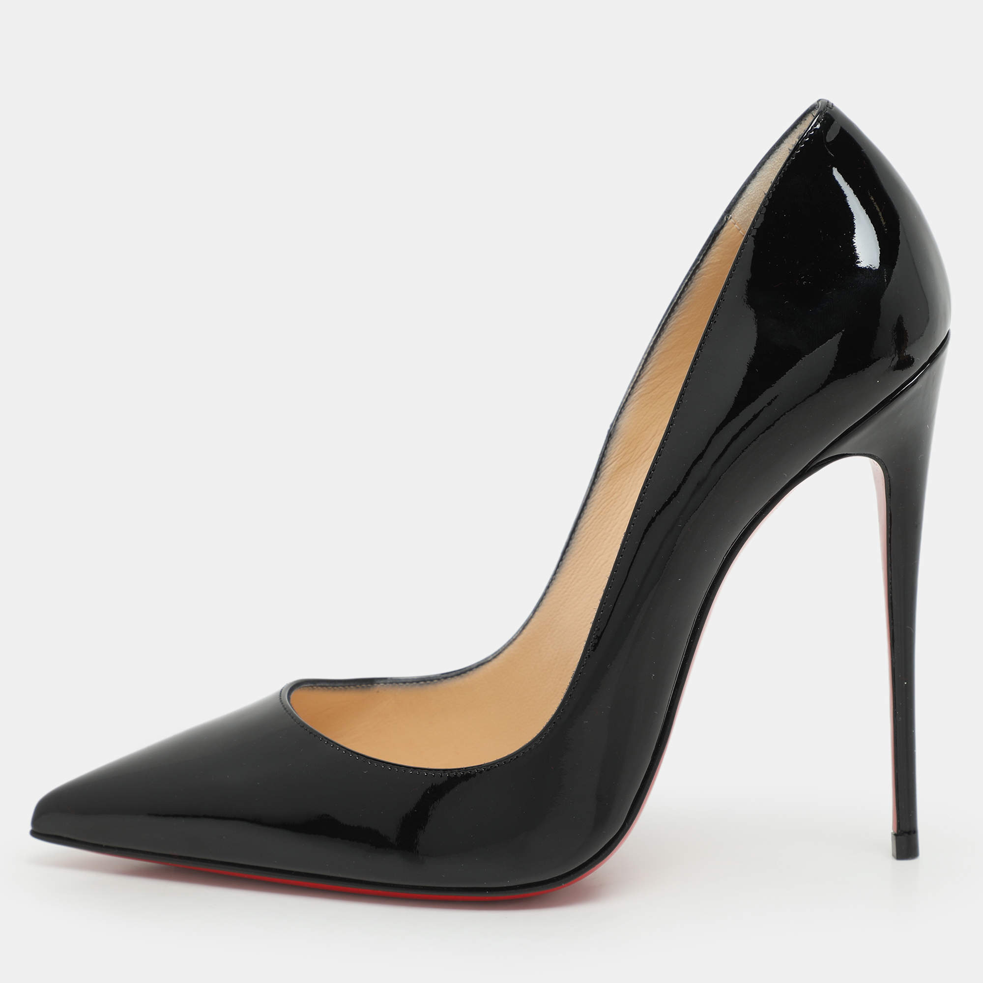Christian Louboutin Black Patent Leather So Kate Pumps Size 39.5 