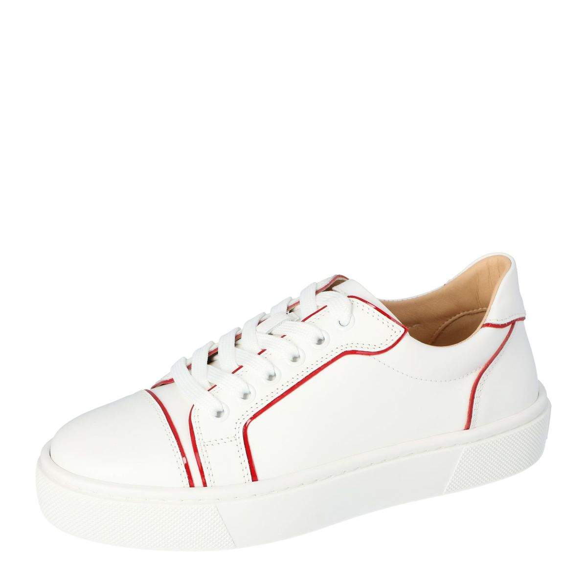 Christian Louboutin White Leather Vieirissima Sneakers Size 41