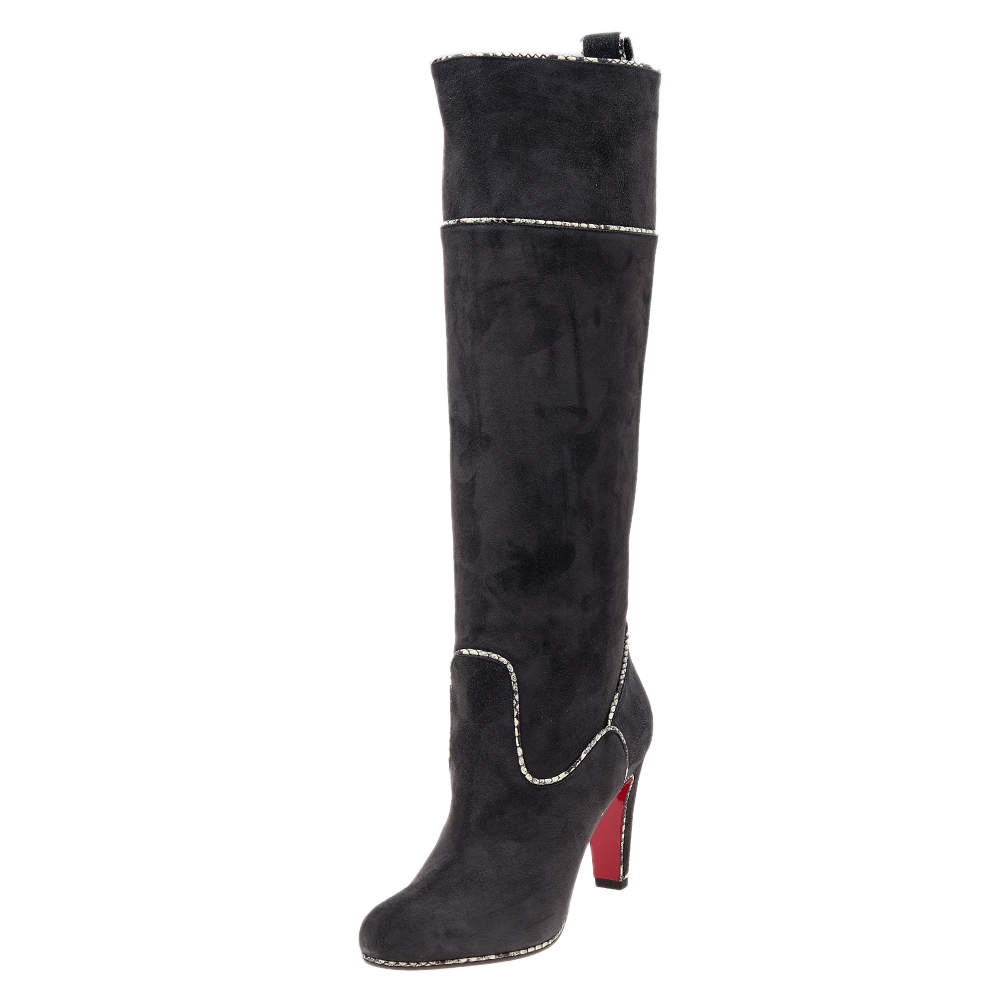 Christian louboutin cheap snakeskin boots