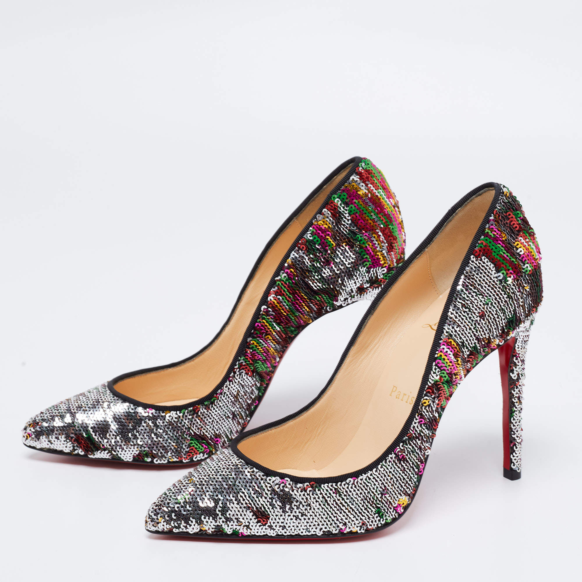 Christian Louboutin Multicolor Leather Pigalle Strass Degrade Pumps Size 36  Christian Louboutin | The Luxury Closet