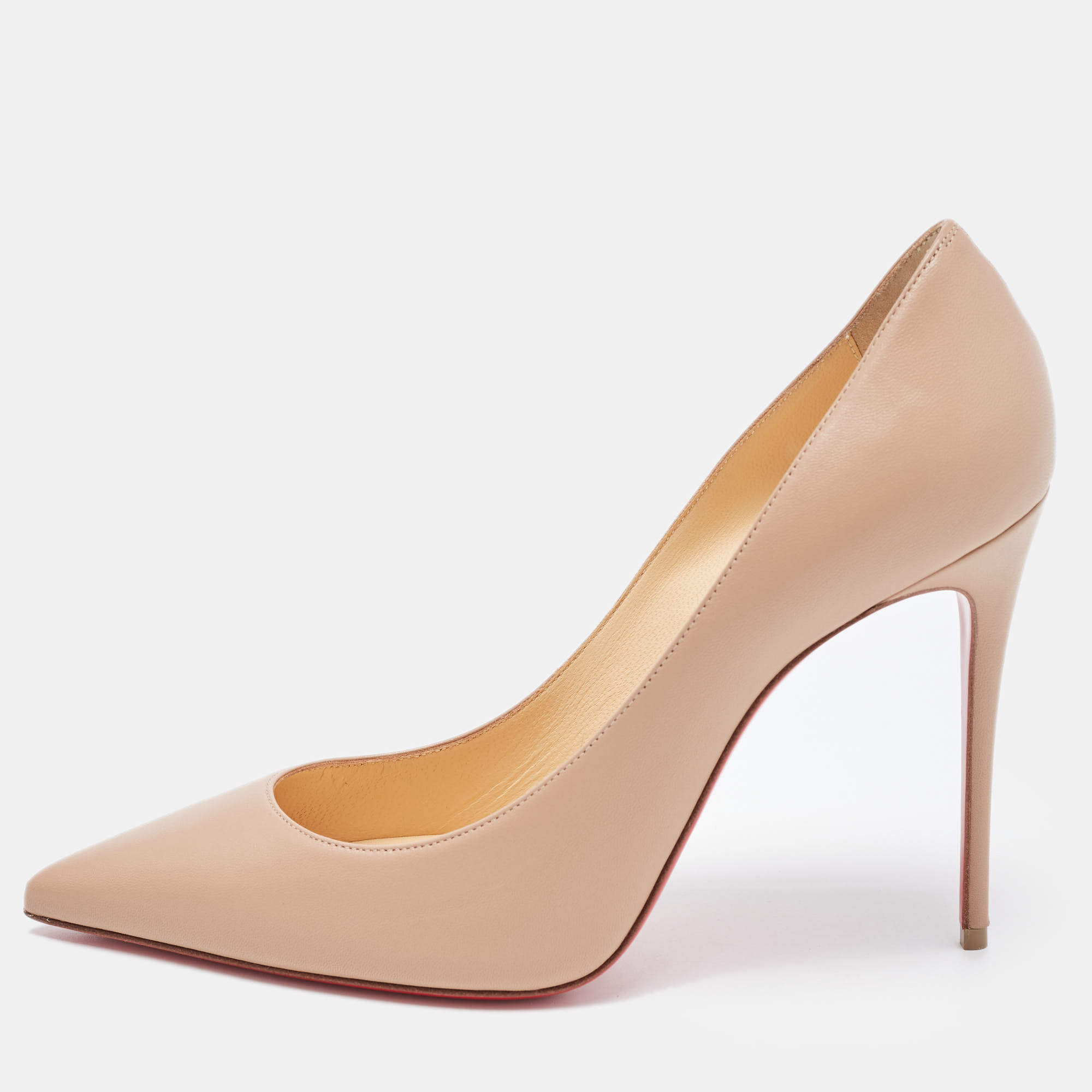 مملوكة مسبقًا Christian Louboutin Beige Leather So Kate Pumps Size 39.5 