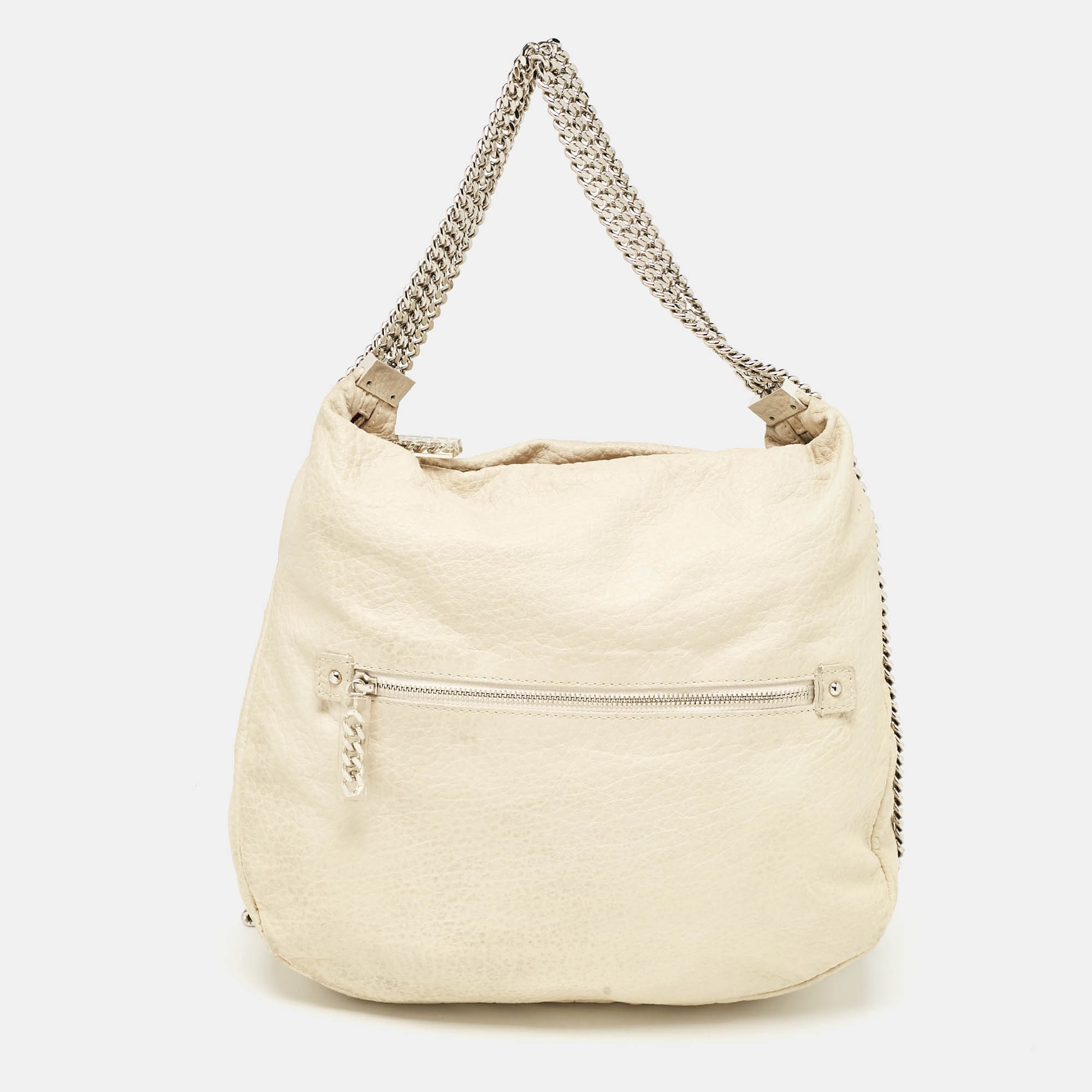 Christian Louboutin Cream Leather Mariana Hobo