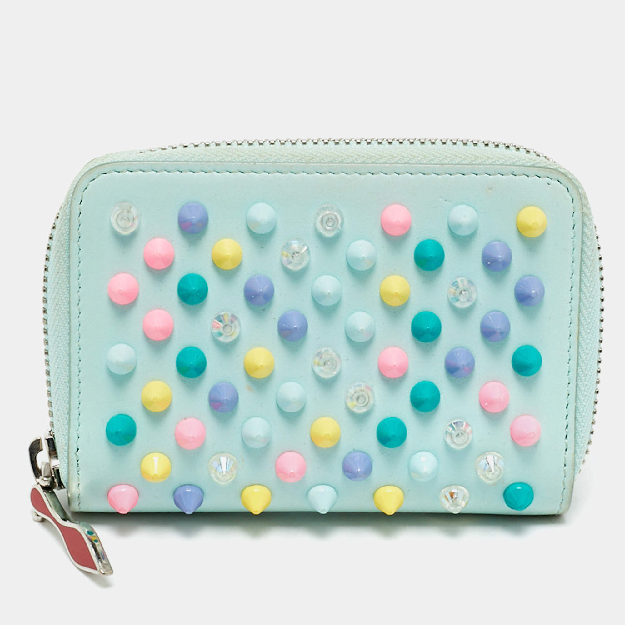 Christian Louboutin Multicolor Leather Panettone Coin Purse