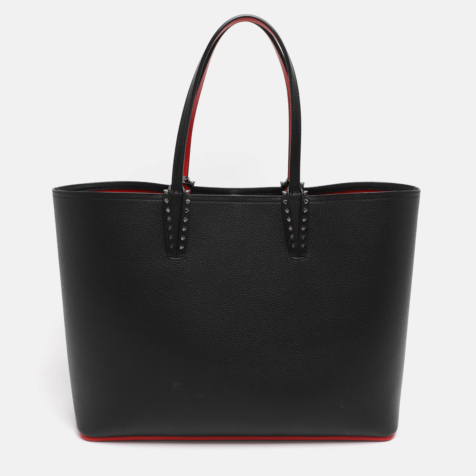 Pre Owned Christian Louboutin Black Leather Cabata Tote