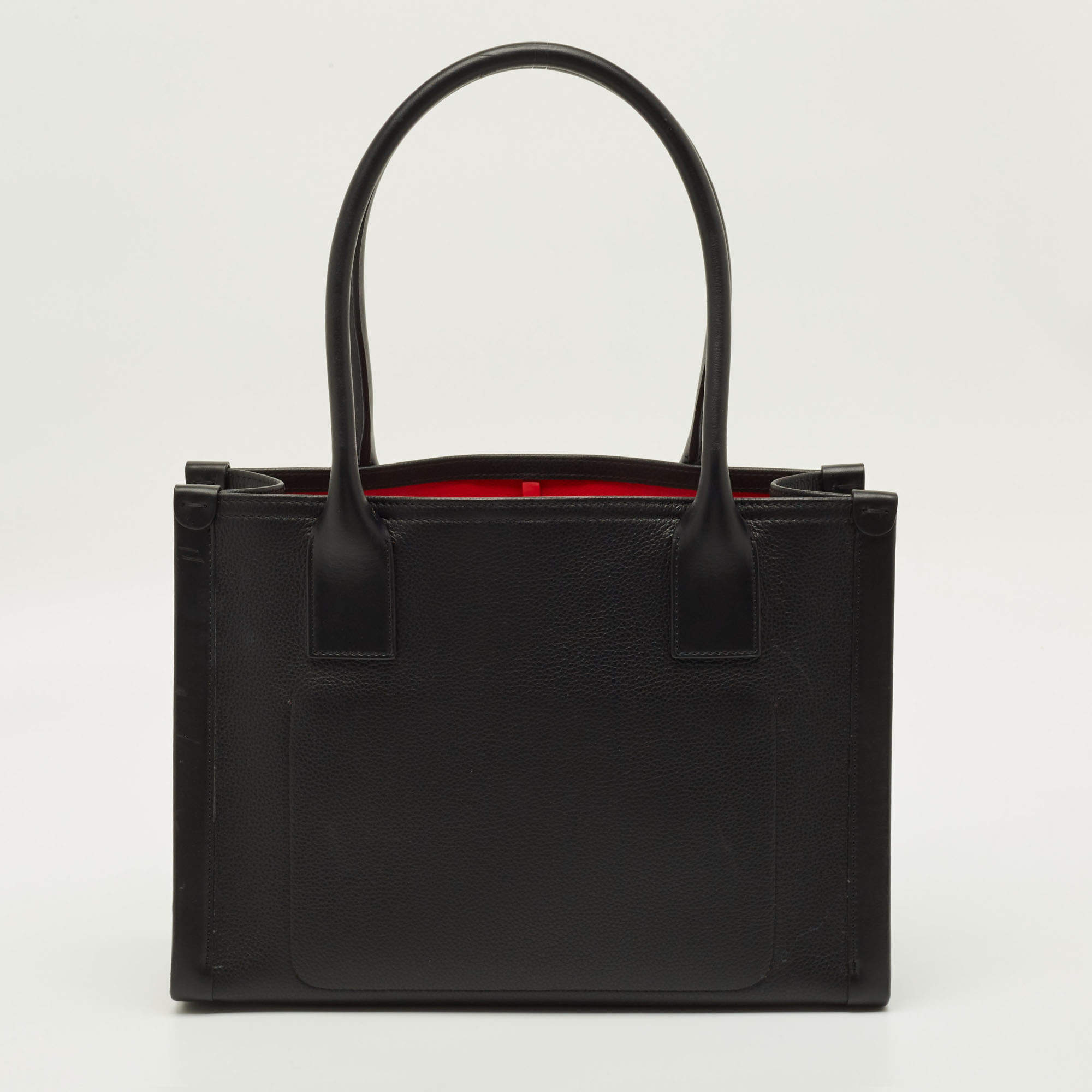 Pre Owned Christian Louboutin By My Side Large Black Leather Tote