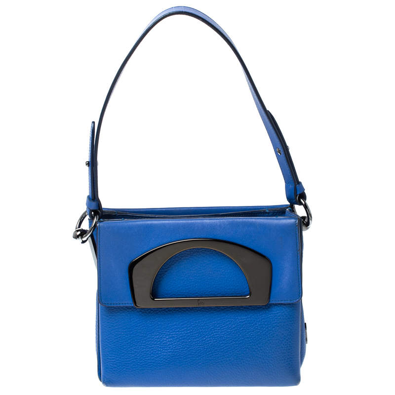Christian Louboutin Blue Leather Mini Passage Top Handle Bag