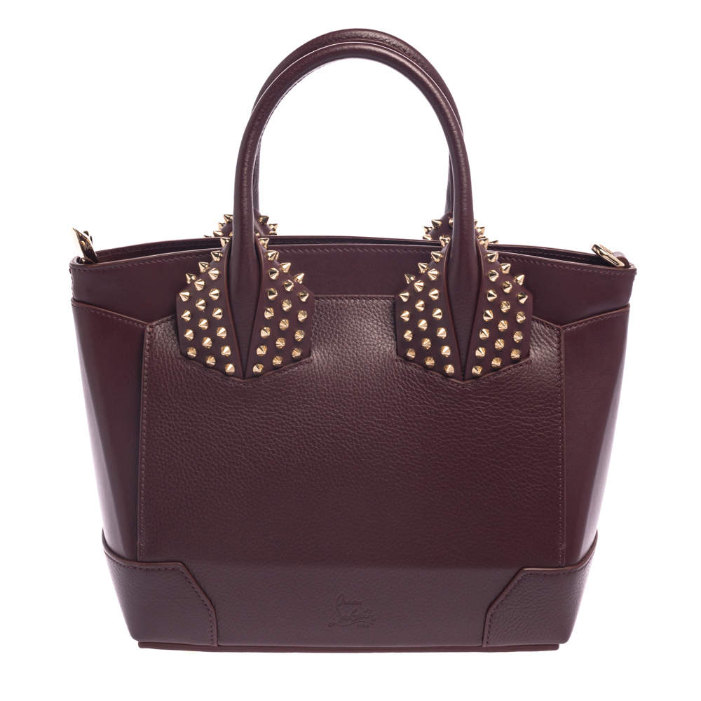 Pre Owned Christian Louboutin Burgundy Leather Small Eloise Satchel