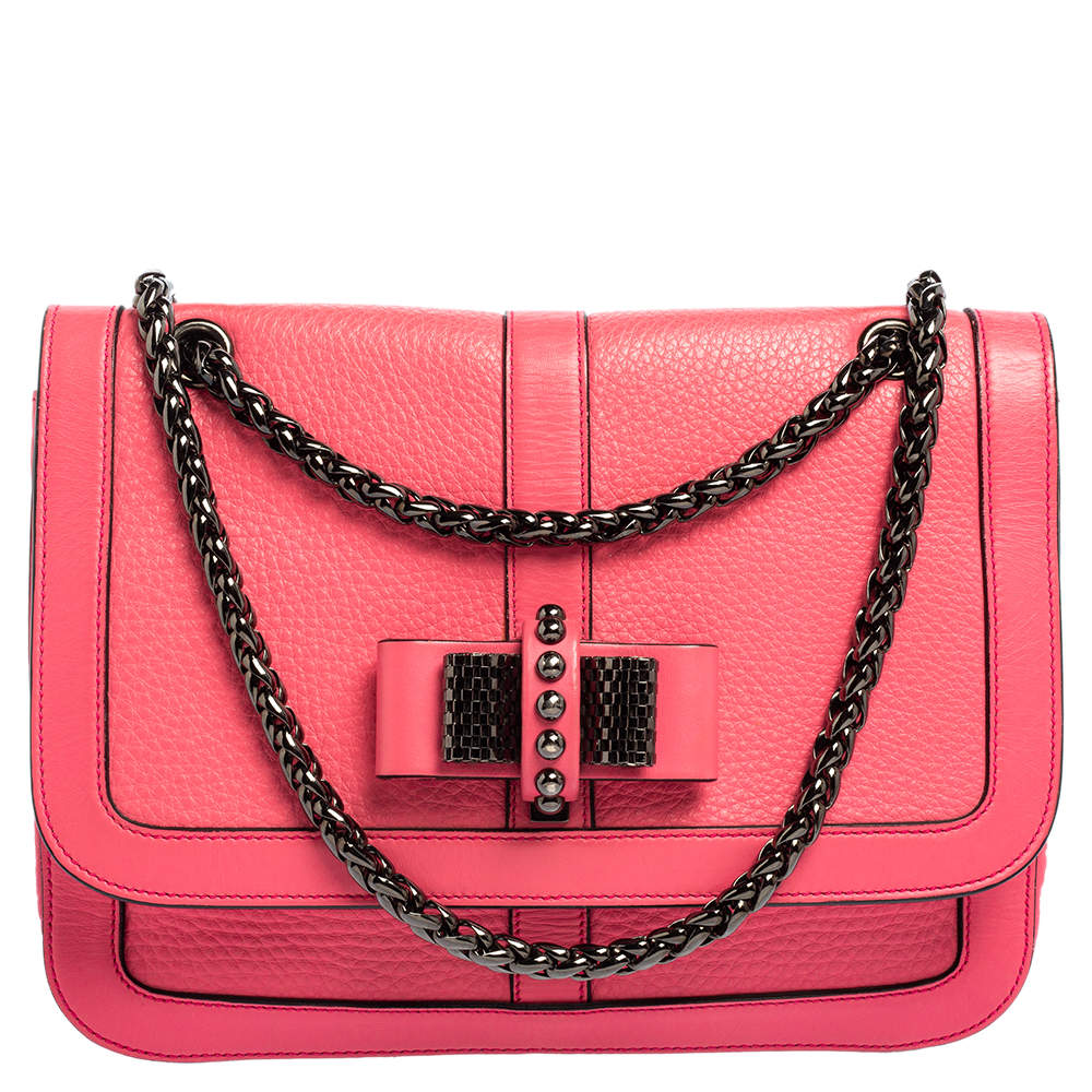 مملوكة مسبقًا حقيبة كتف كريستيان لوبوتان سويت تشاريتي جلد وردي