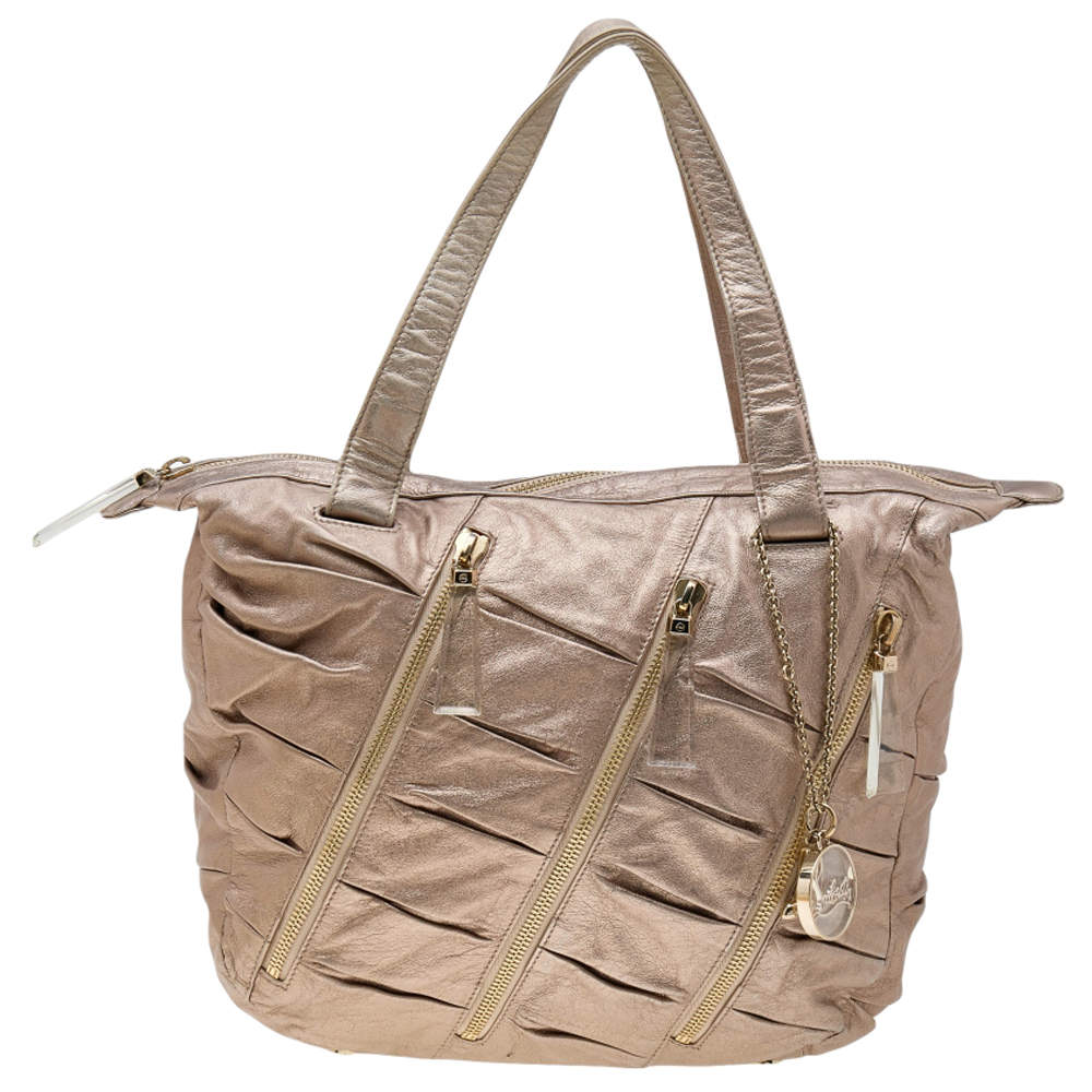 Christian Louboutin Gold Leather Tote
