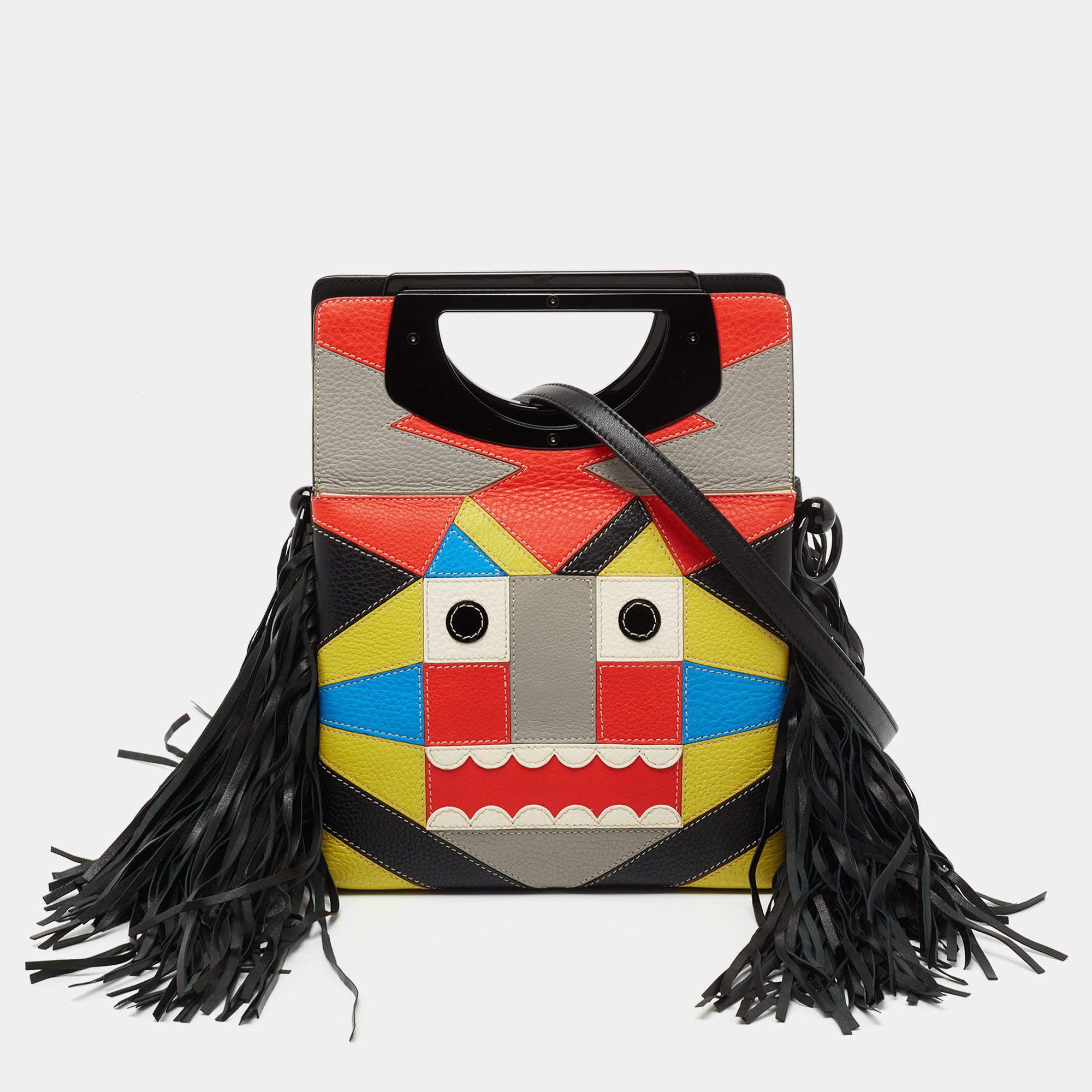 Christian Louboutin Multicolor Leather Mini Tribalou Passage Shoulder Bag