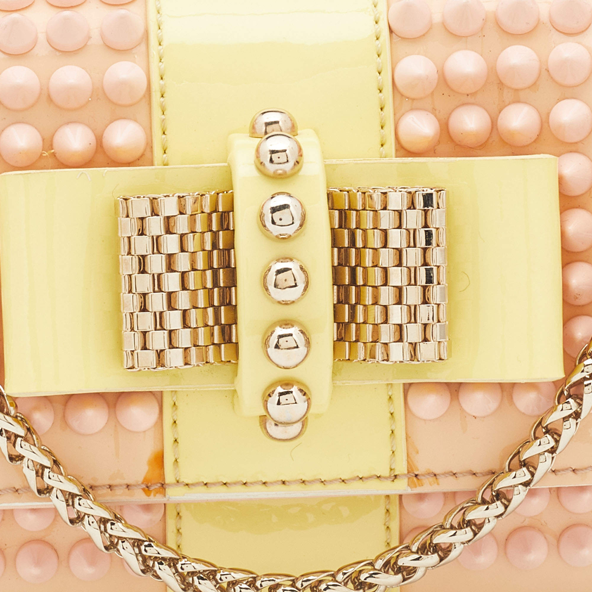 Christian Louboutin Calfskin Spiked Sweet Charity Small Crossbody Bag –  LuxeDH