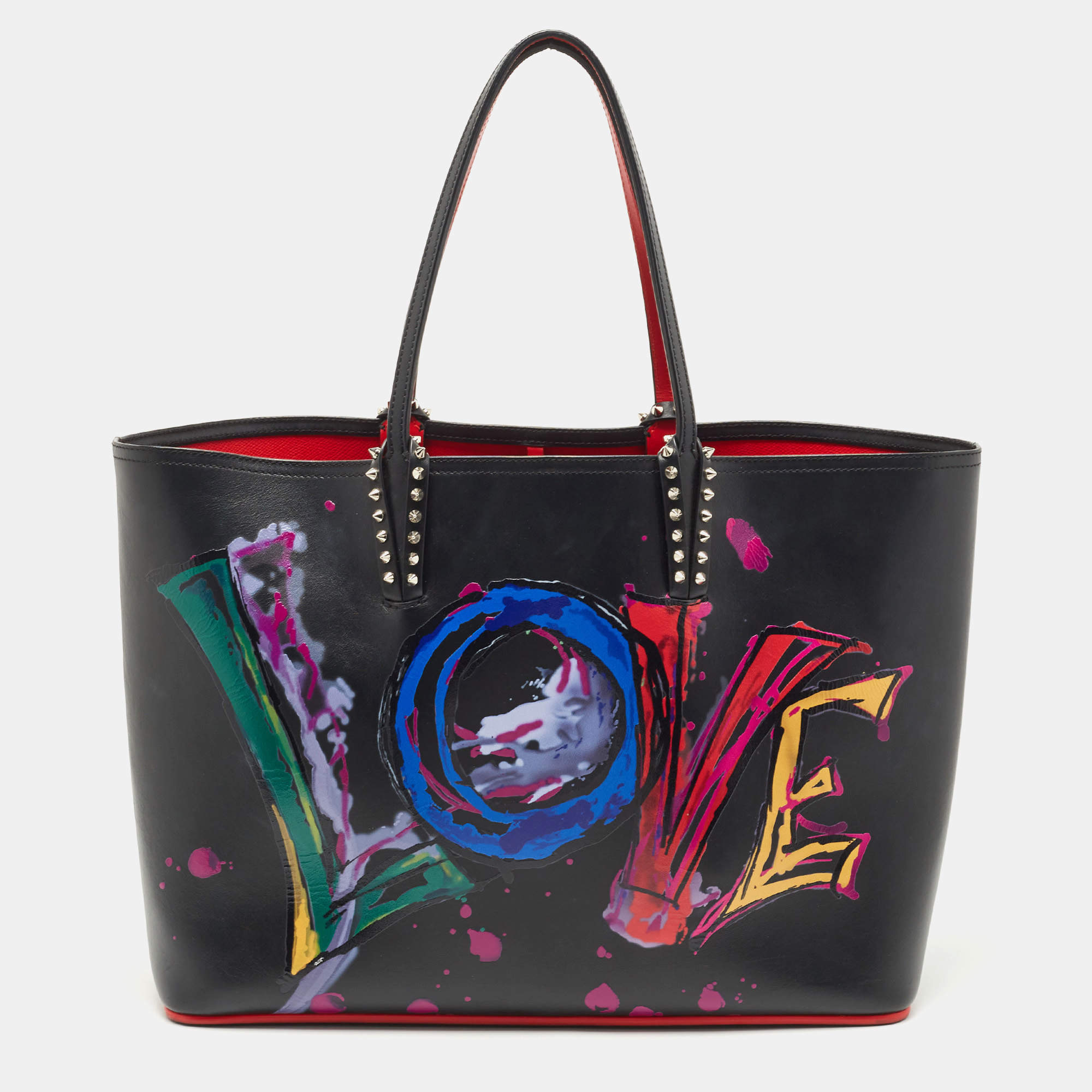 Christian Louboutin Black Paris Love Leather East-West Cabata Tote