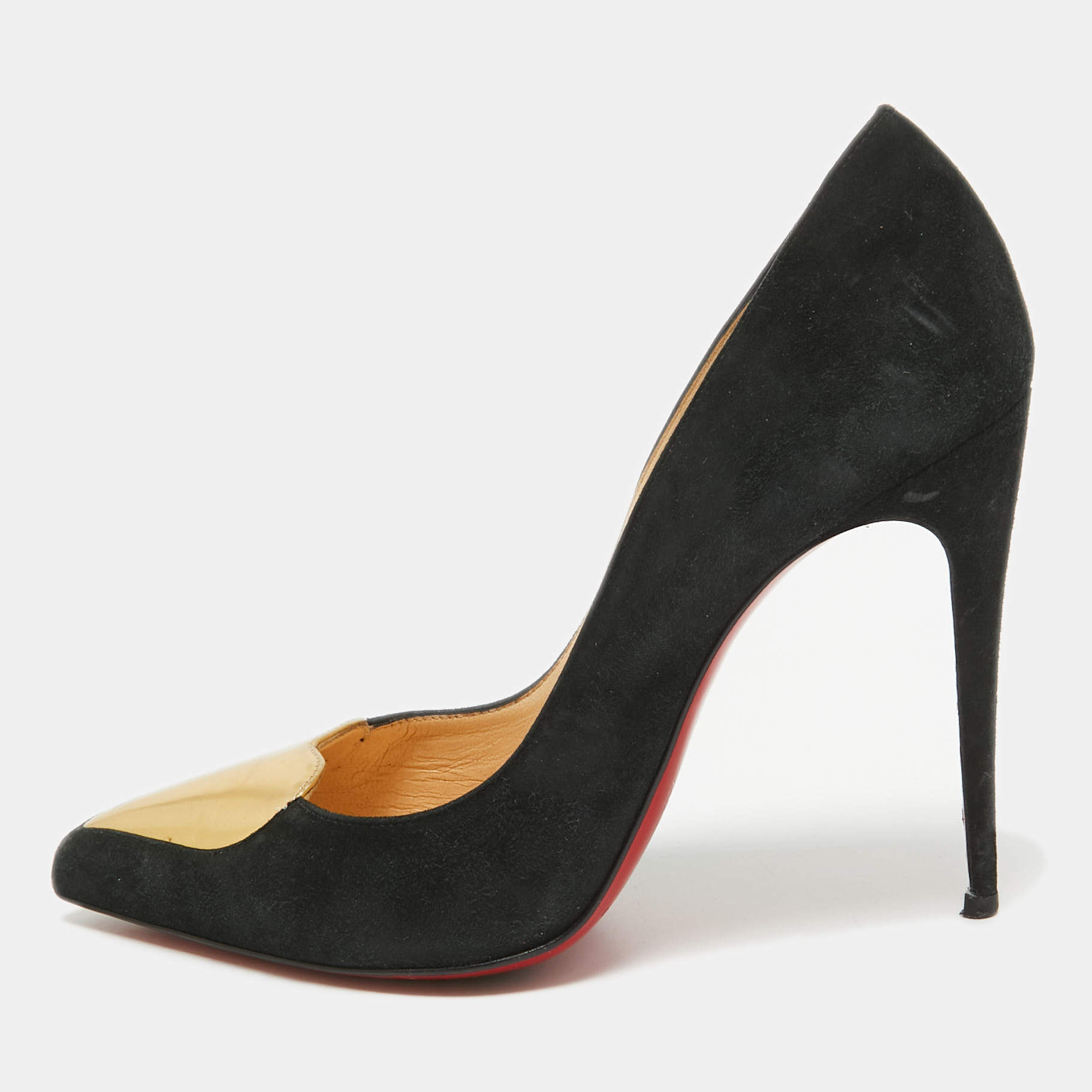 Christian Louboutin Black Suede Doracora Pumps Size 37.5