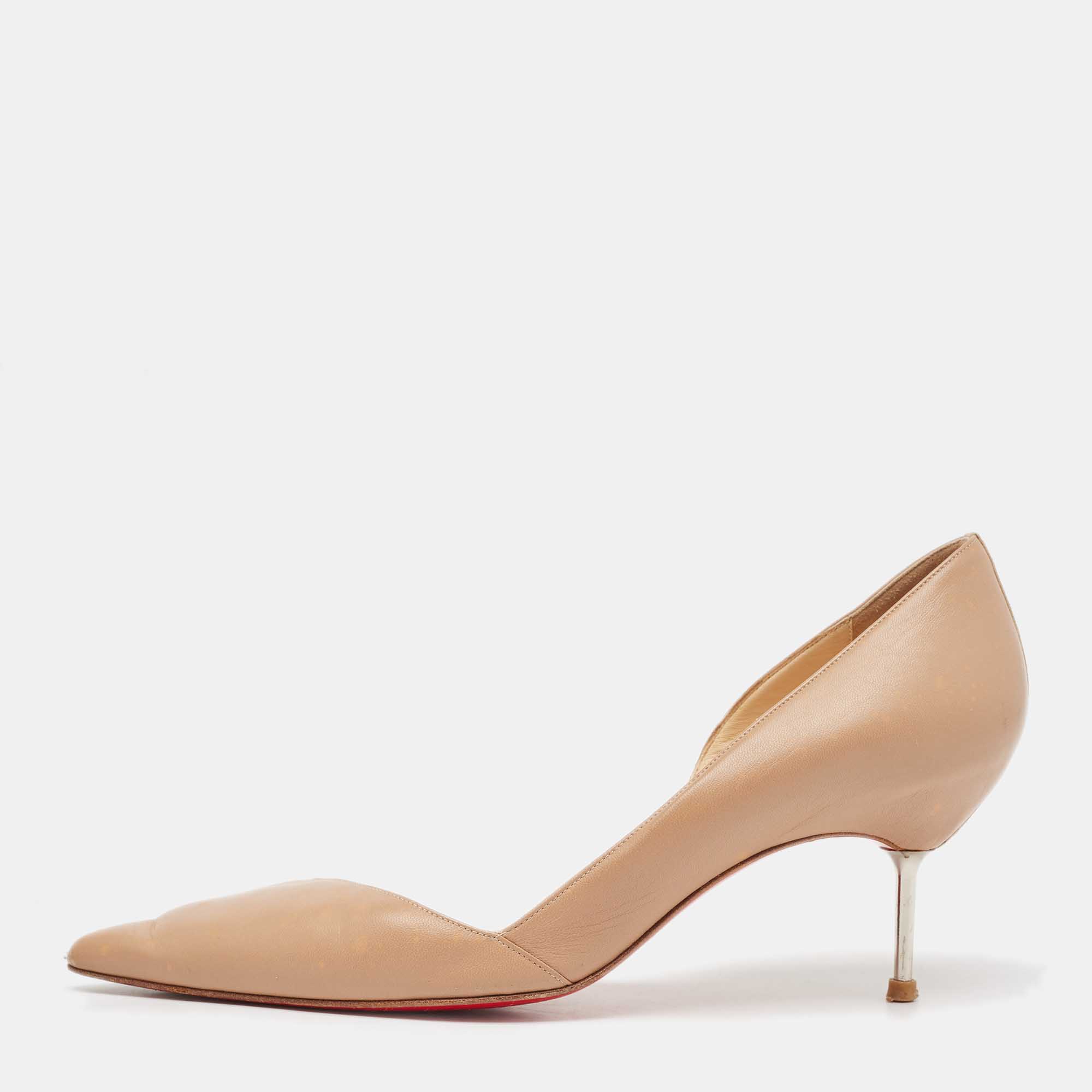 Christian Louboutin Beige Leather Iriza Pumps Size 40
