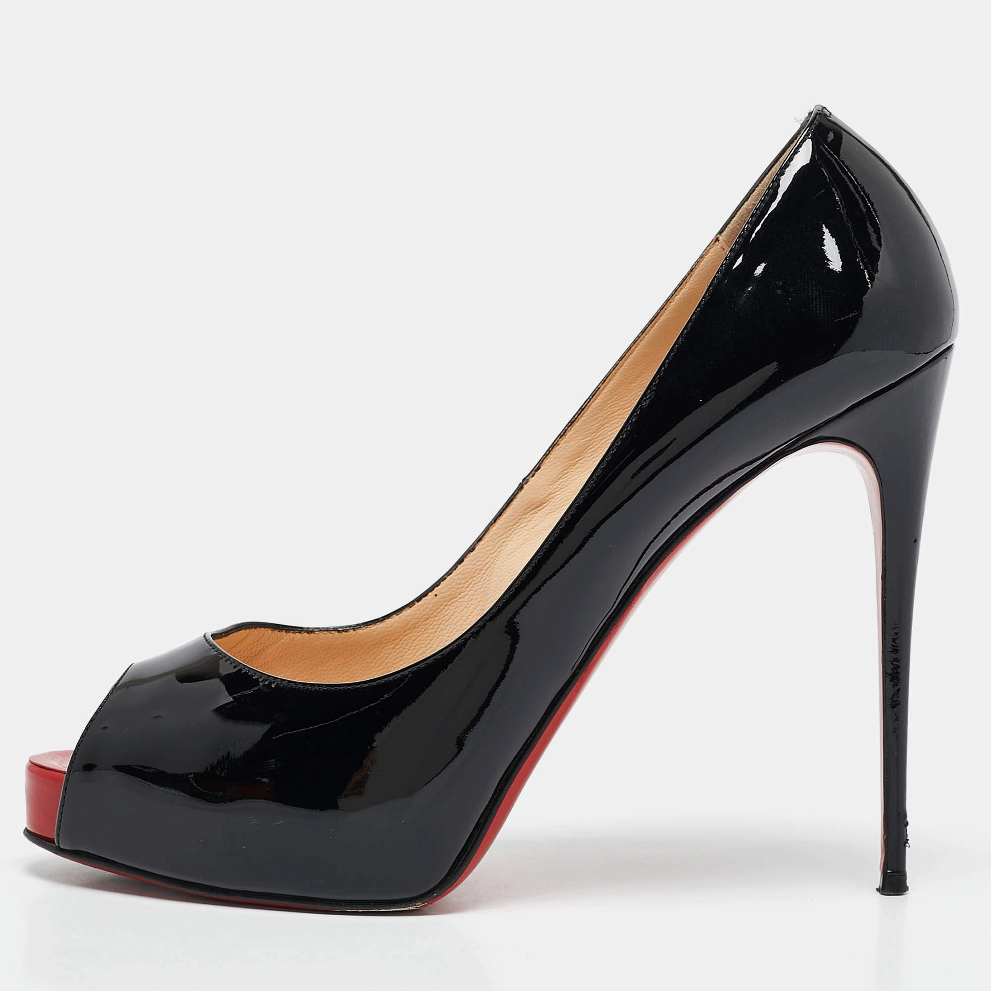 Christian Louboutin Black Patent Very Prive Pumps Size 40