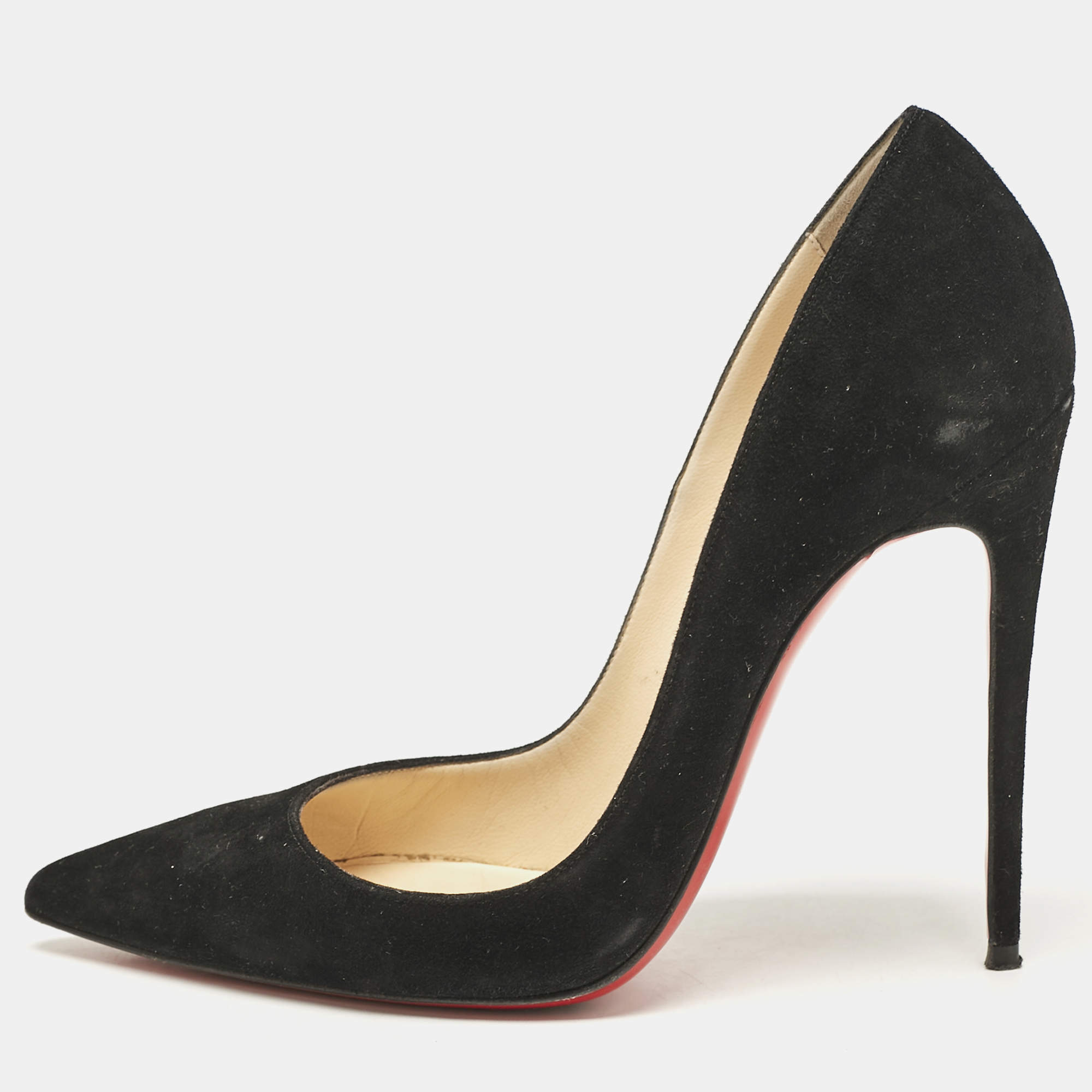 Christian Louboutin Black Suede So Kate Pumps Size 35.5