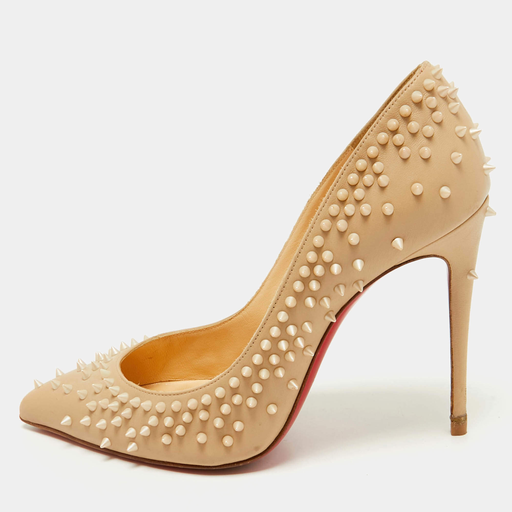 Christian Louboutin Beige Leather Escarpic Pumps Size 37.5