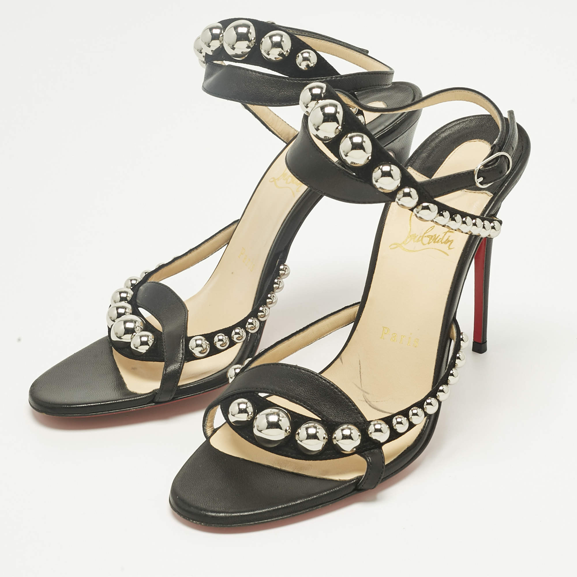 Christian Louboutin Black Leather and Patent Leather Suzanna