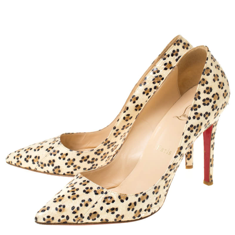 cheetah print pointed toe heels