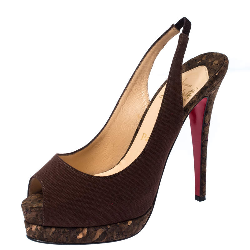louboutin brown sandals