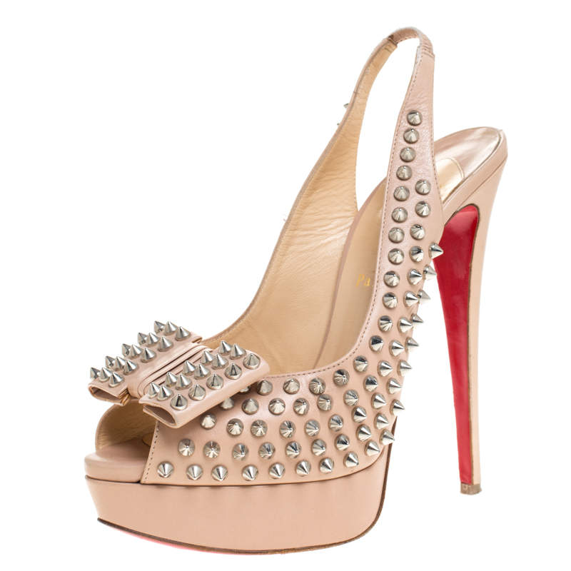 louboutin beige sandals