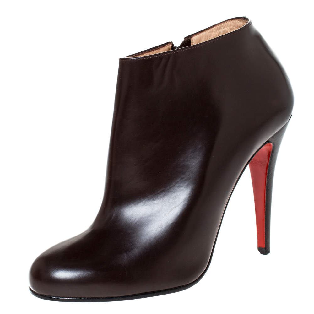 Christian louboutin discount brown booties