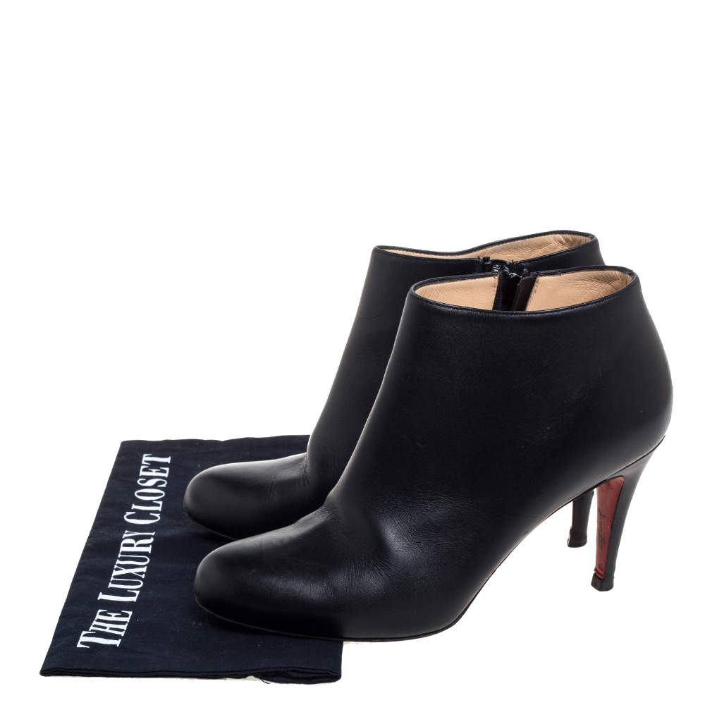 Christian Louboutin Red Suede Recouzetta Peep Toe Platform Ankle Boots Size  36.5 Christian Louboutin | The Luxury Closet