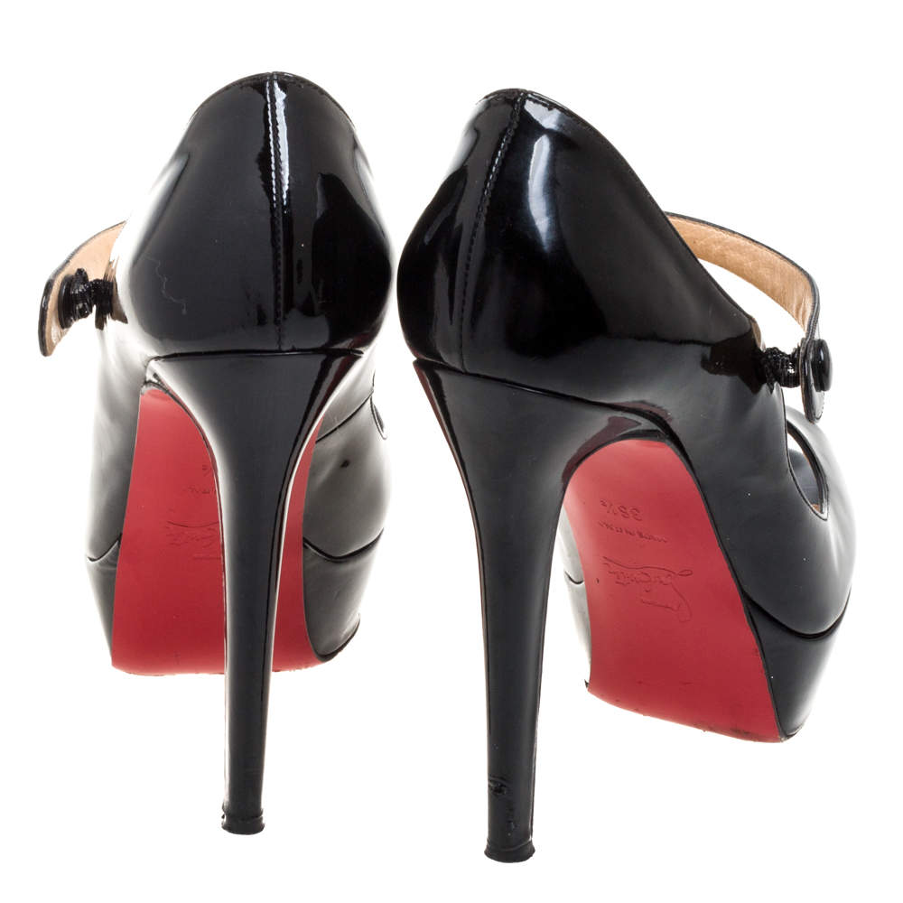 Patent leather heels Christian Louboutin Black size 36.5 EU in Patent  leather - 26716882