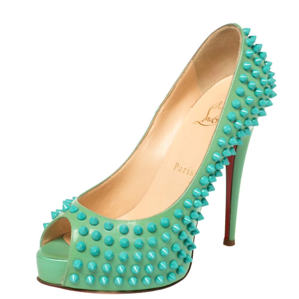 christian louboutin green pumps