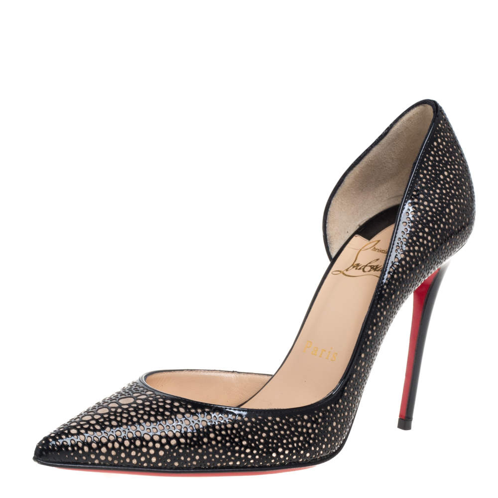 Christian Louboutin Black Patent Leather Iriza Pump Size 36.5 Christian ...