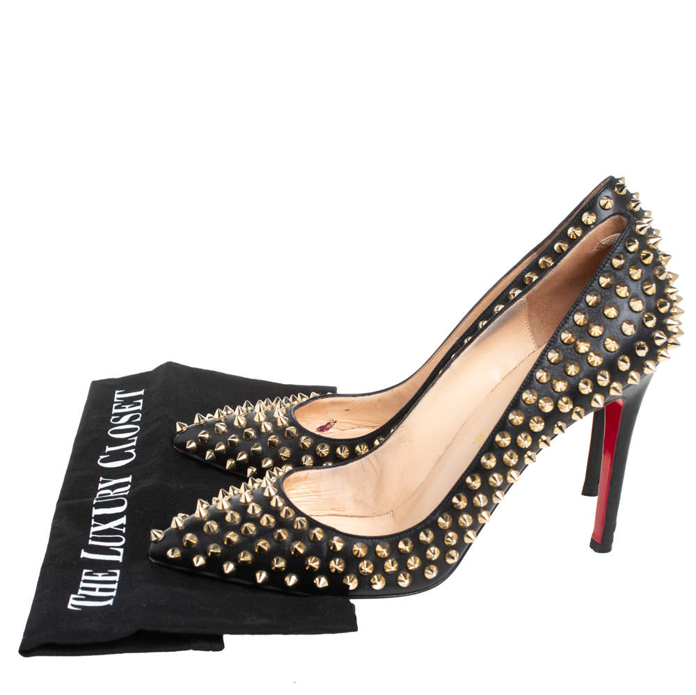 Christian Louboutin Pigalle spike Black Leather ref.66806 - Joli Closet