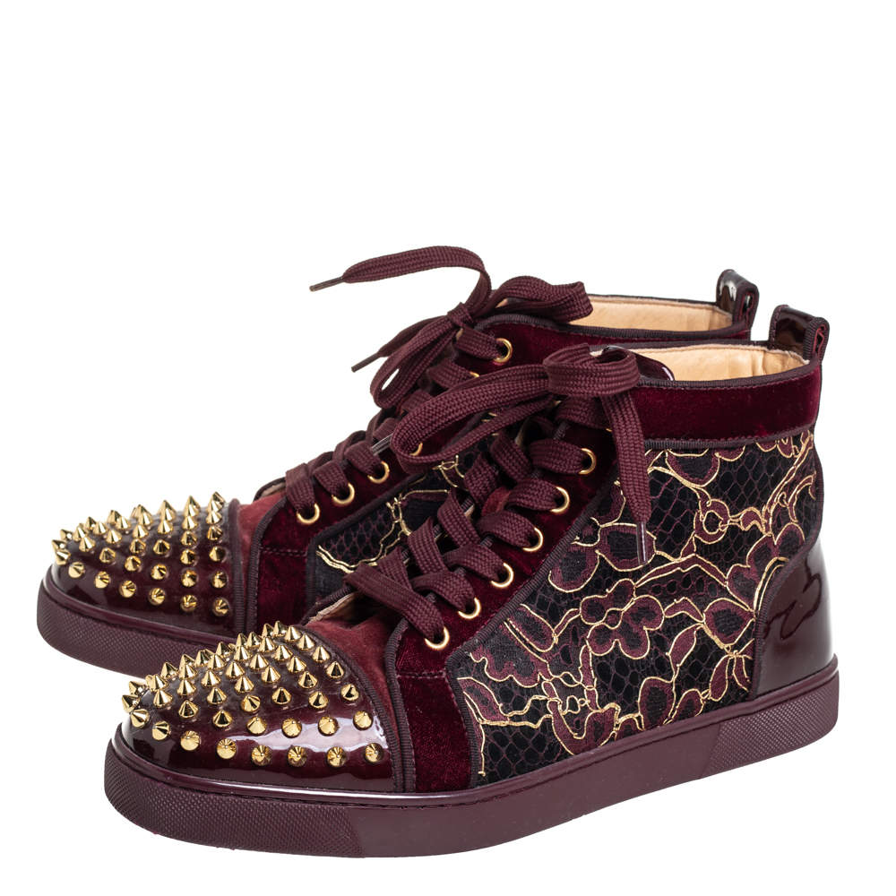 louboutin sneakers velvet