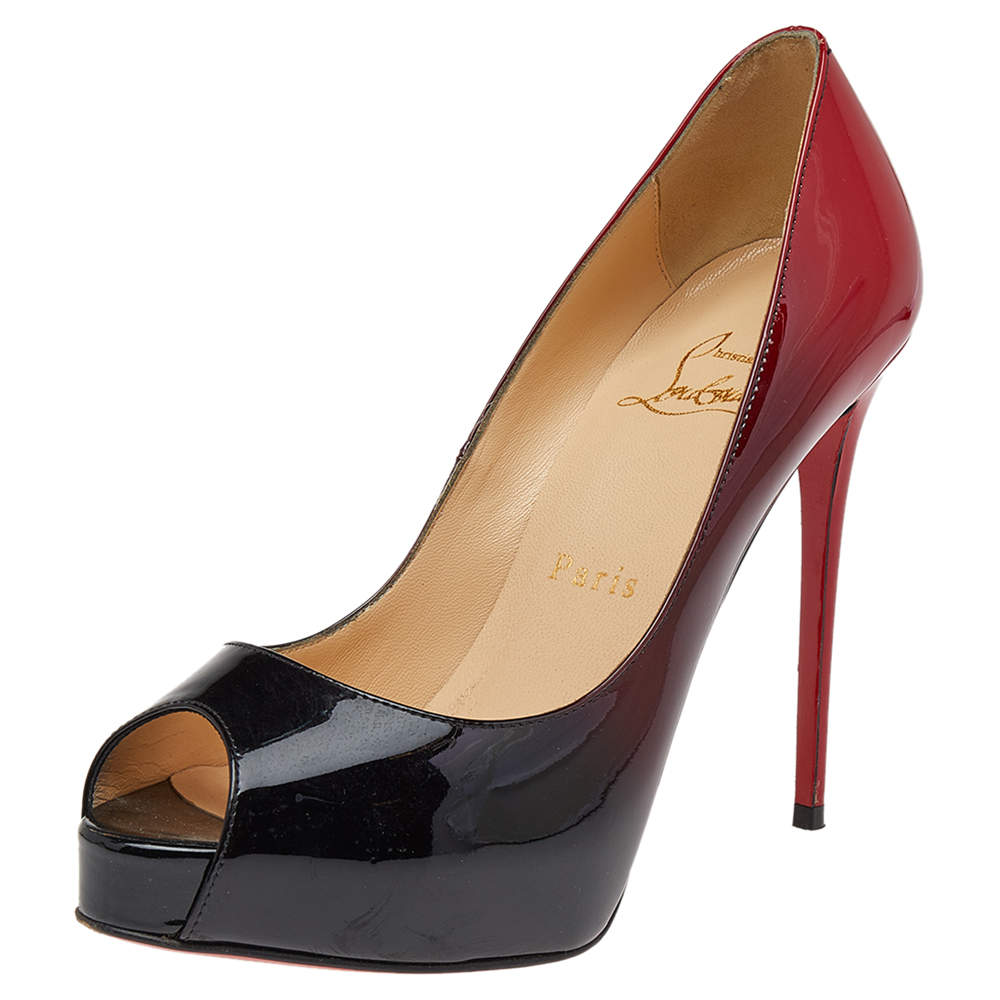 Christian Louboutin Black Ombre Patent Leather New Very Christian Louboutin Black Ombre Patent Leather New Very