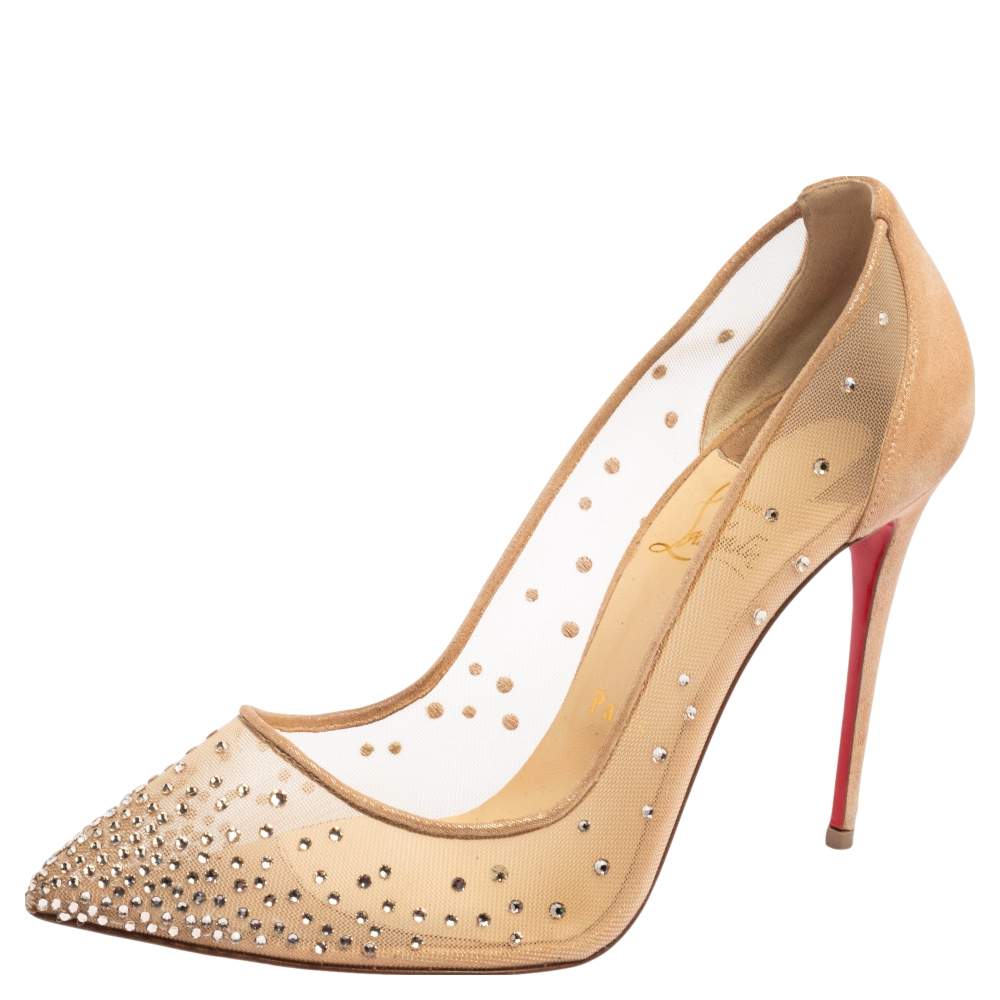 Louis Vuitton Beige Suede Criss Cross Peep Toe Pumps Size 36.5 Louis  Vuitton | The Luxury Closet